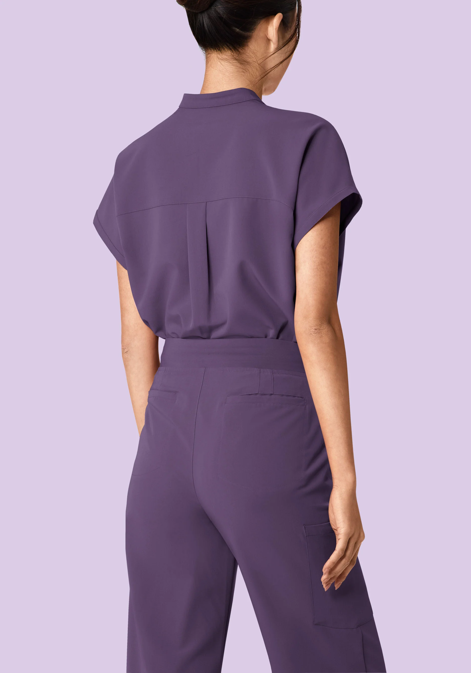 High Waisted Wide Leg Dewberry - Image 4