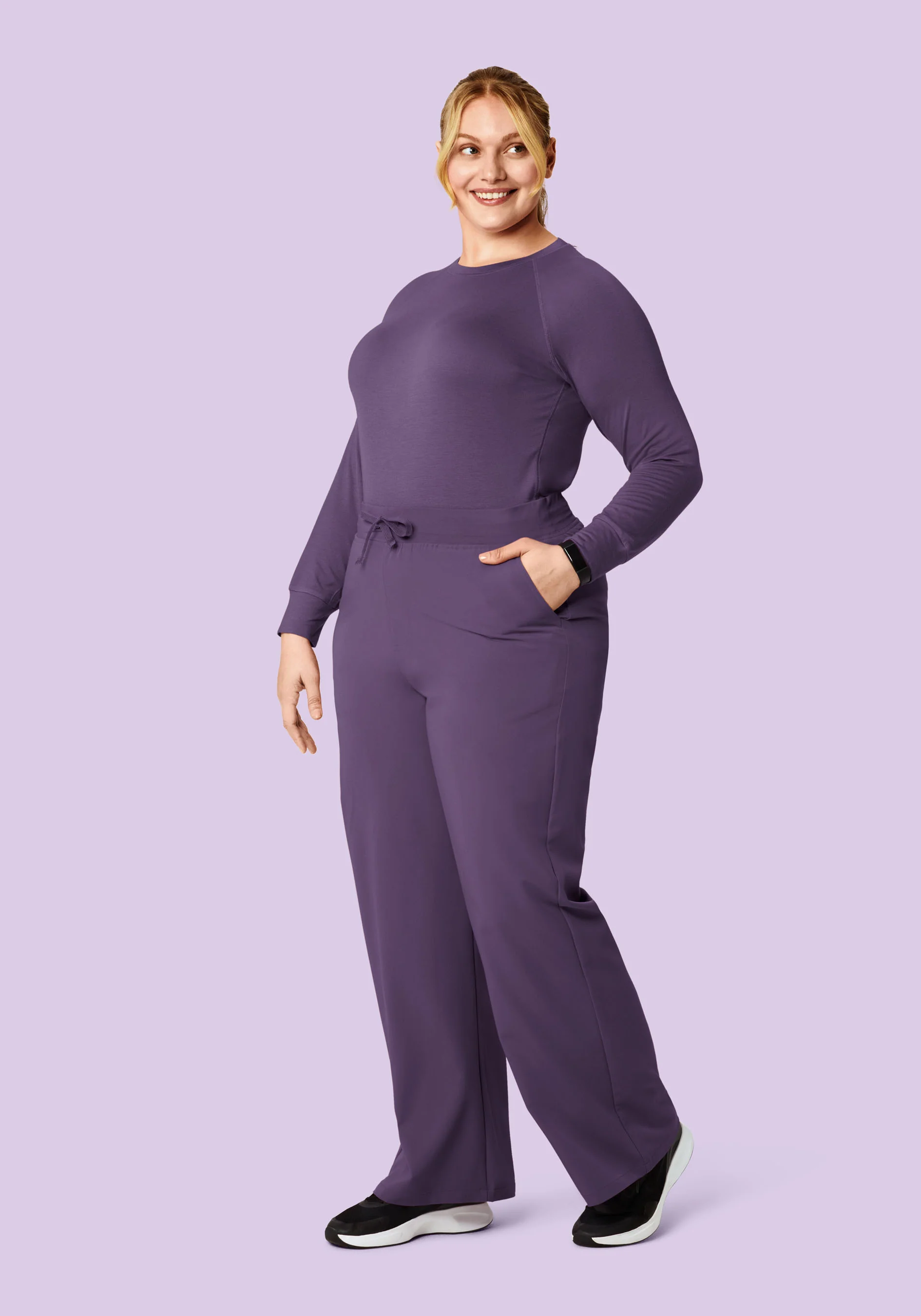 High Waisted Wide Leg Dewberry - Image 7