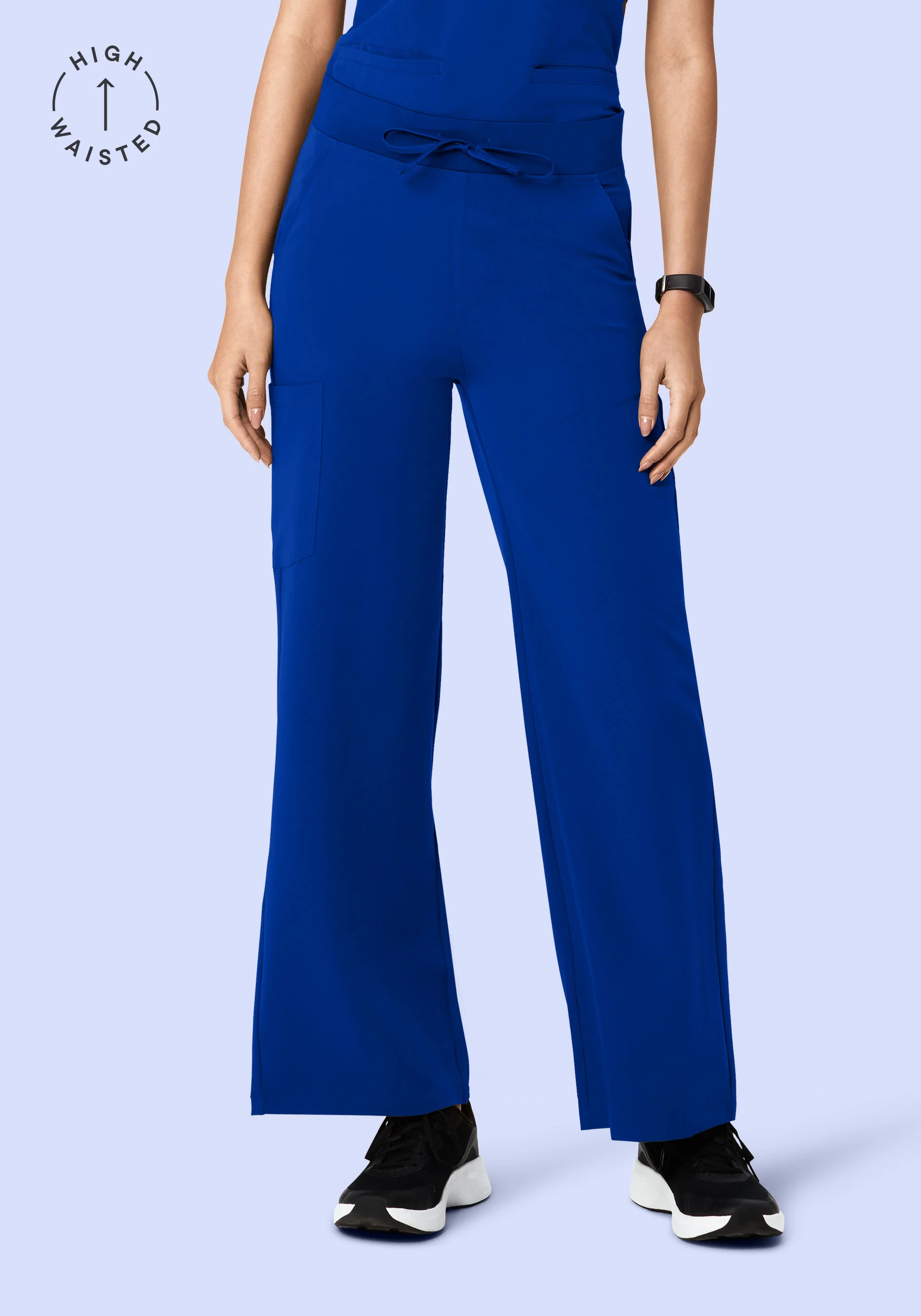 High Waisted Wide Leg Galaxy Blue - Image 3