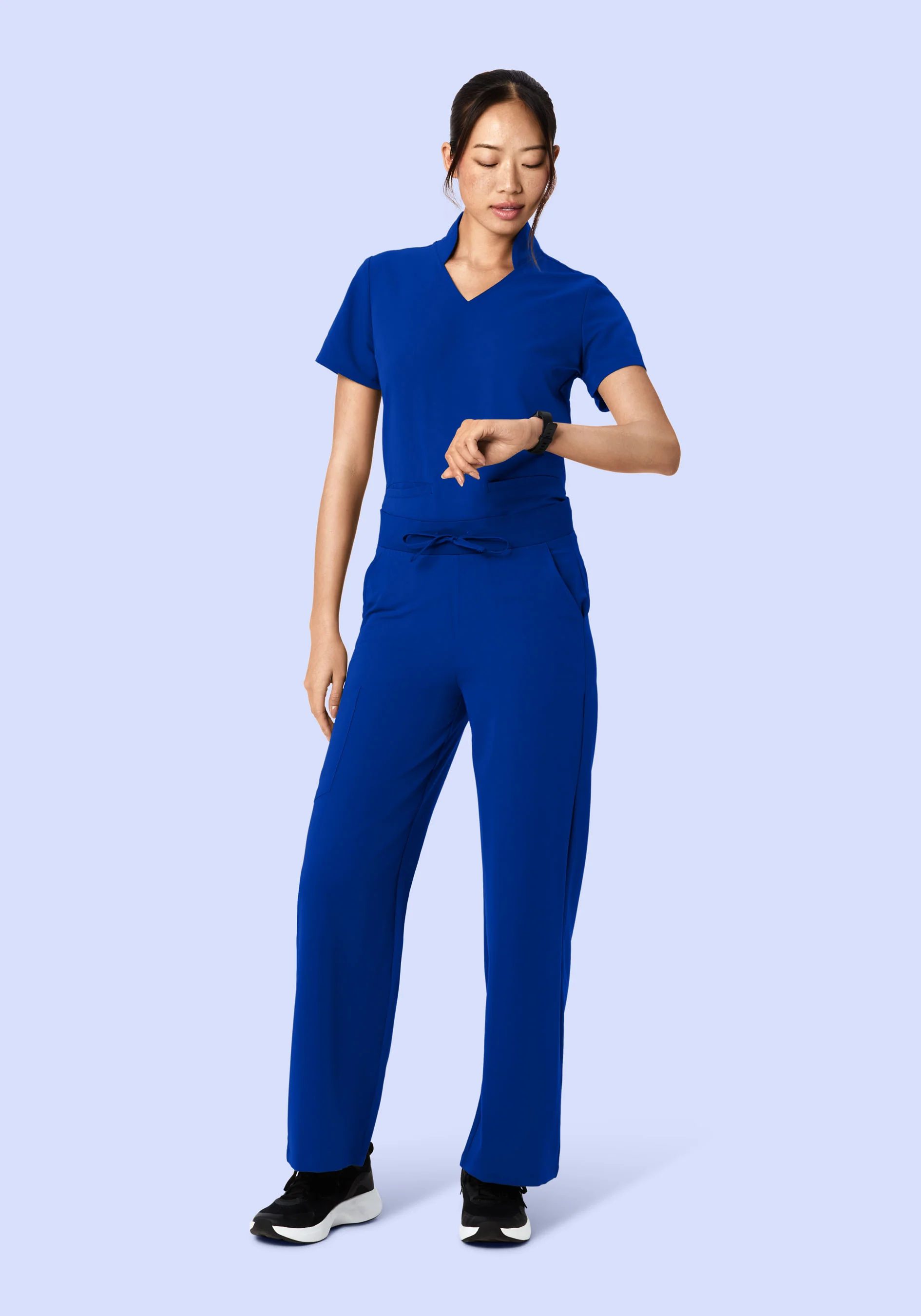 High Waisted Wide Leg Galaxy Blue - Image 5
