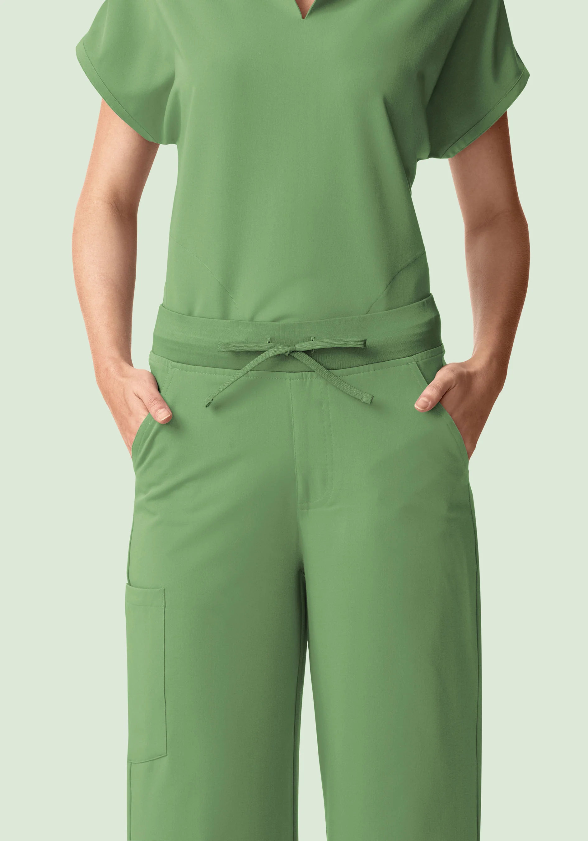 High Waisted Wide Leg Hazel Green - Image 3