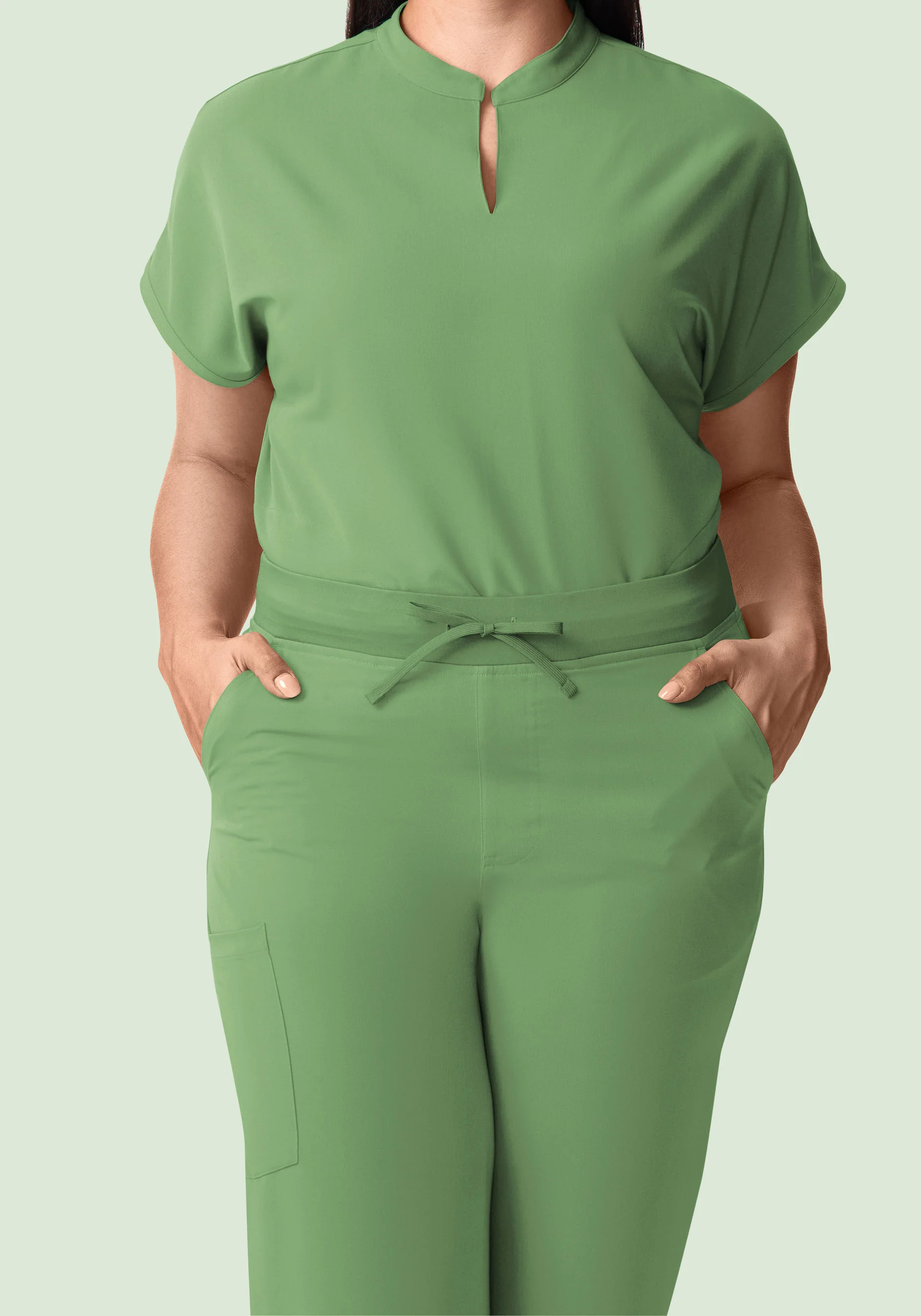 High Waisted Wide Leg Hazel Green - Image 6