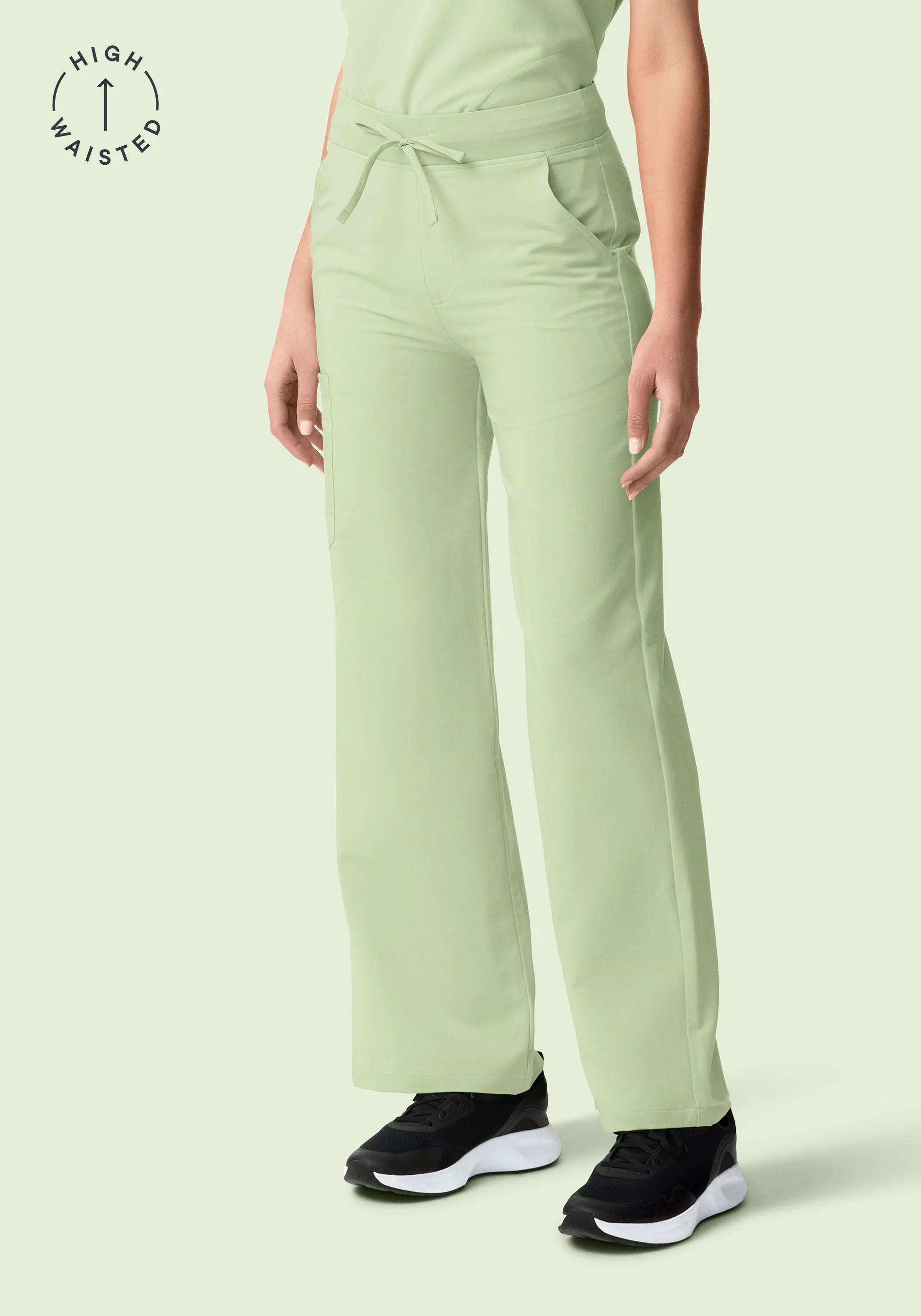 High Waisted Wide Leg Matcha