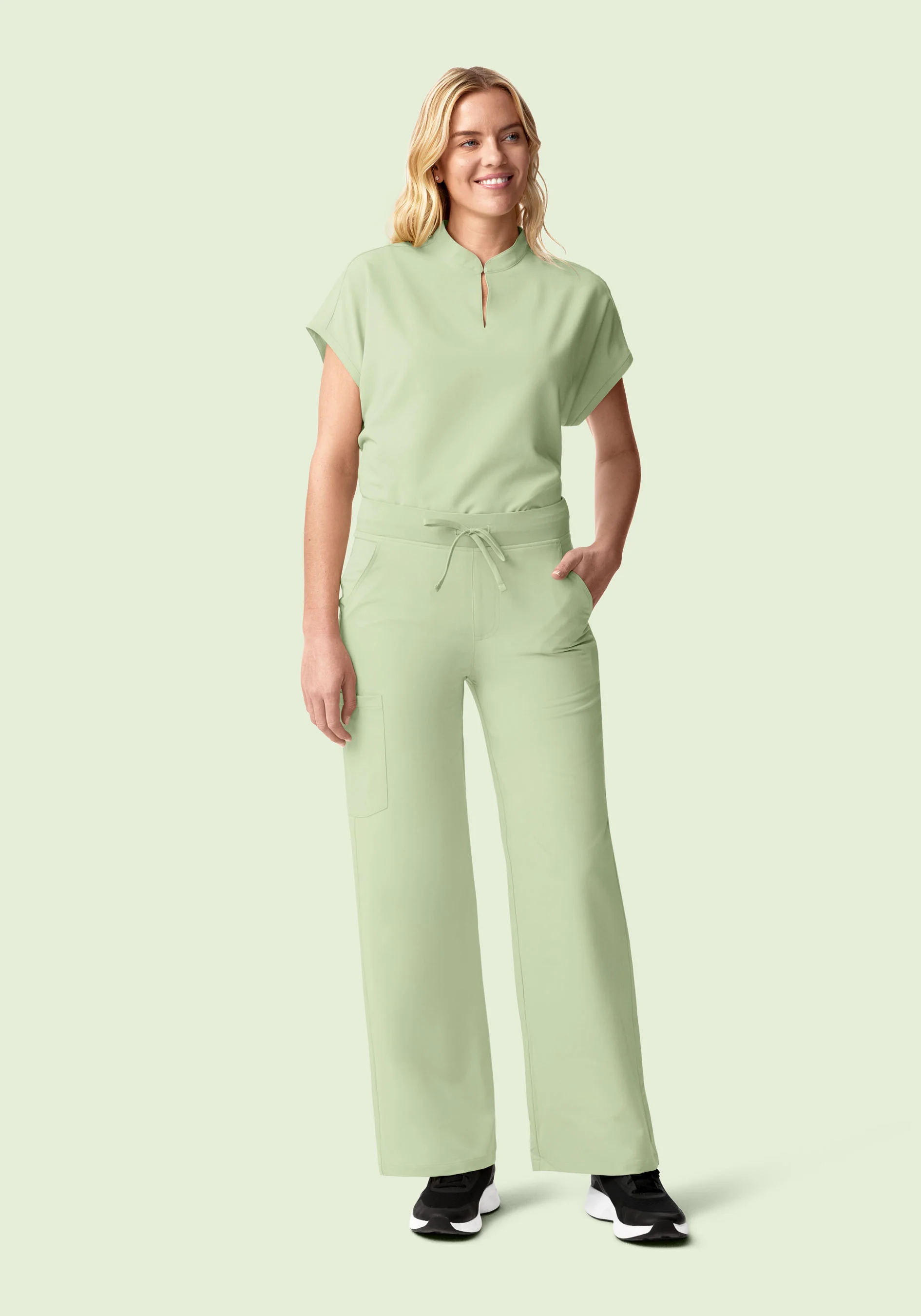 High Waisted Wide Leg Matcha - Image 2