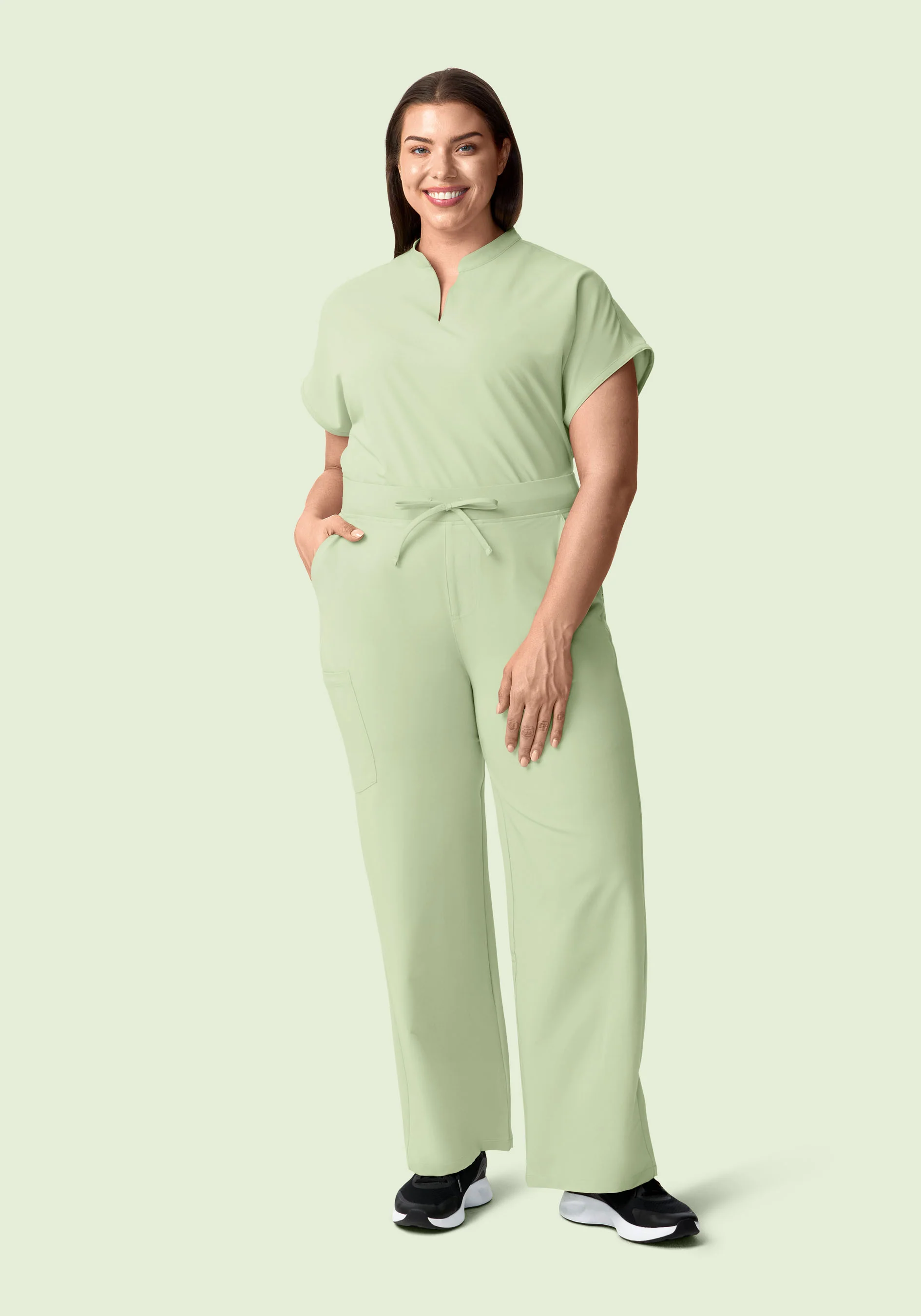 High Waisted Wide Leg Matcha - Image 5
