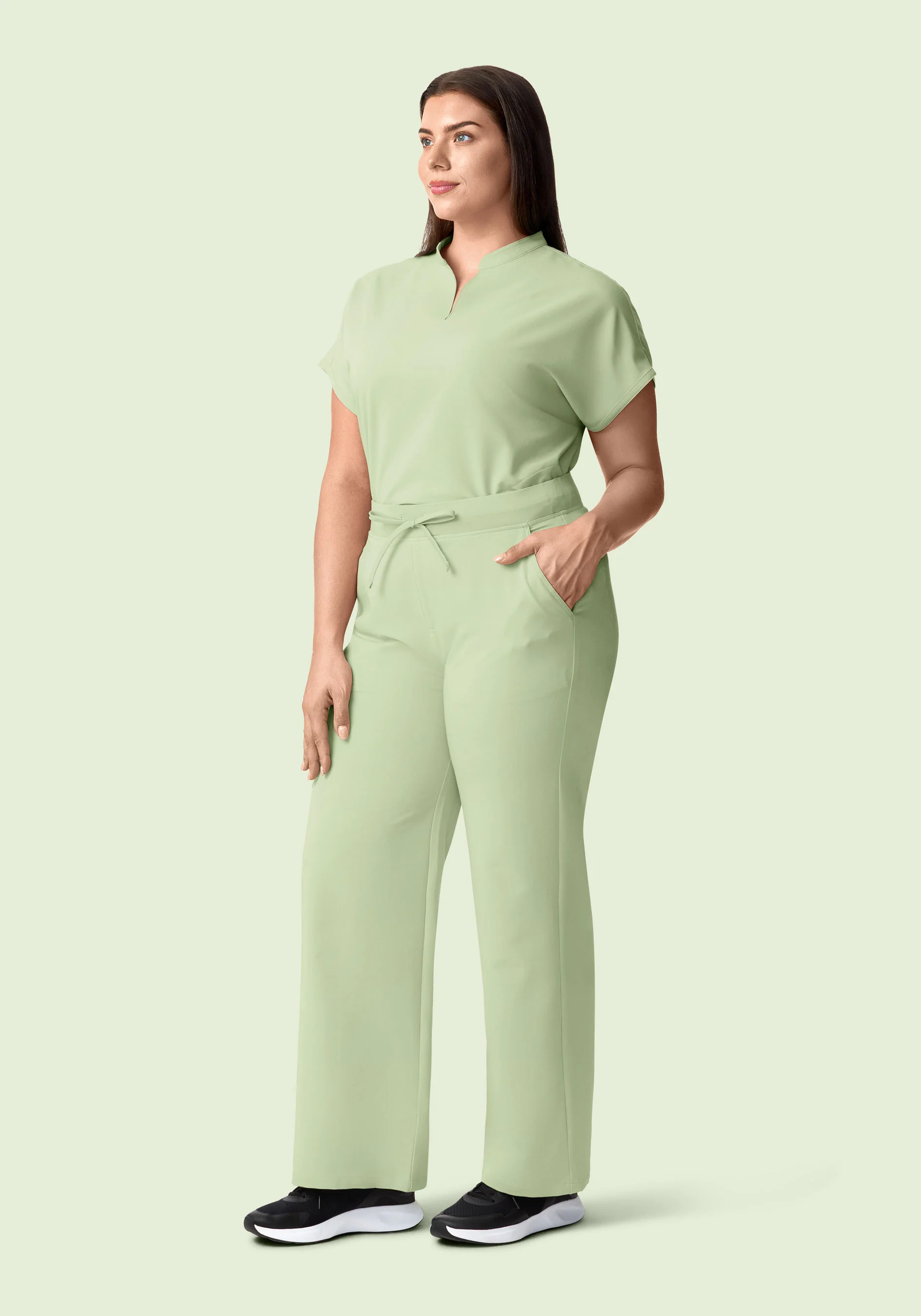 High Waisted Wide Leg Matcha - Image 6