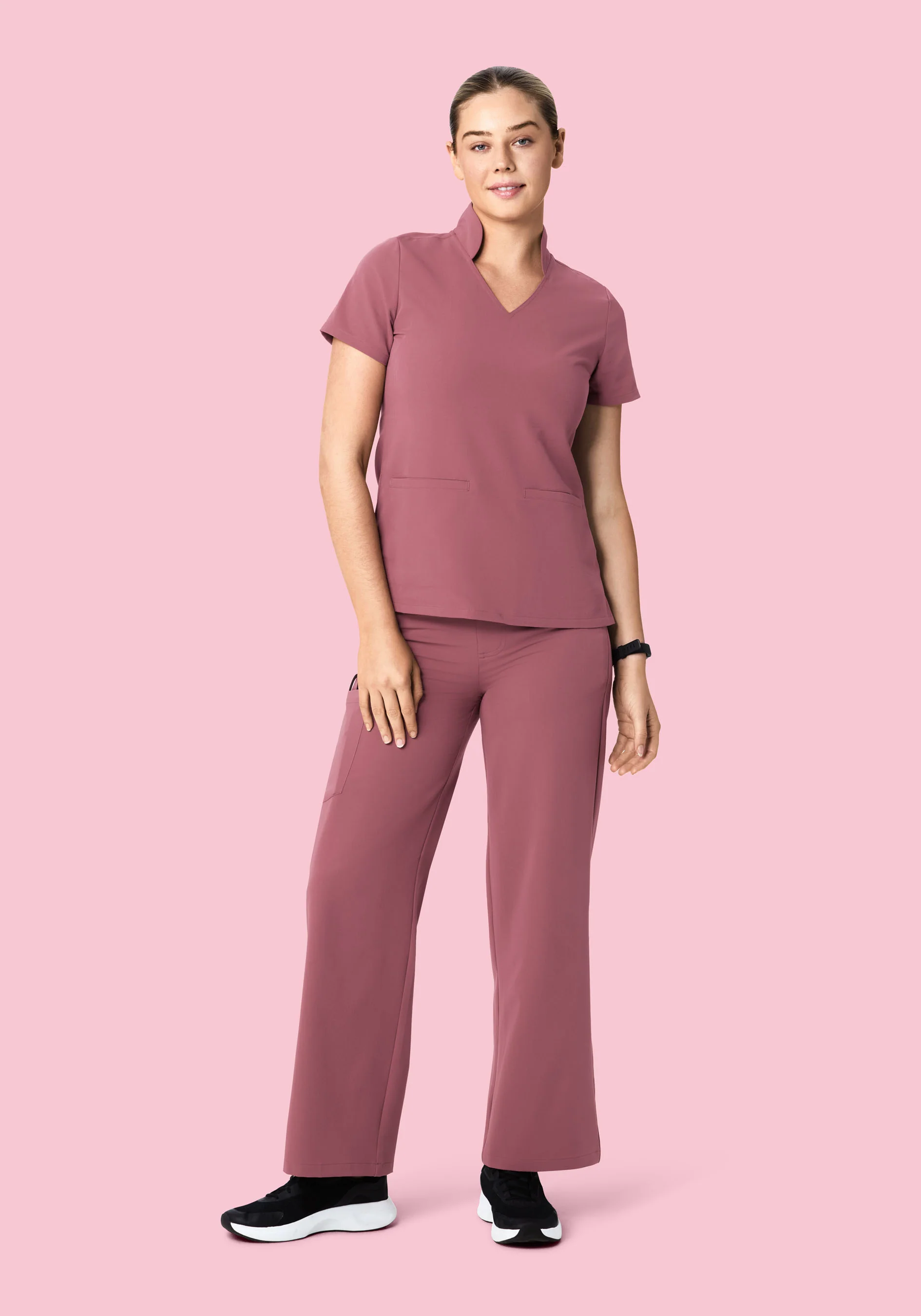 High Waisted Wide Leg Mauve - Image 3