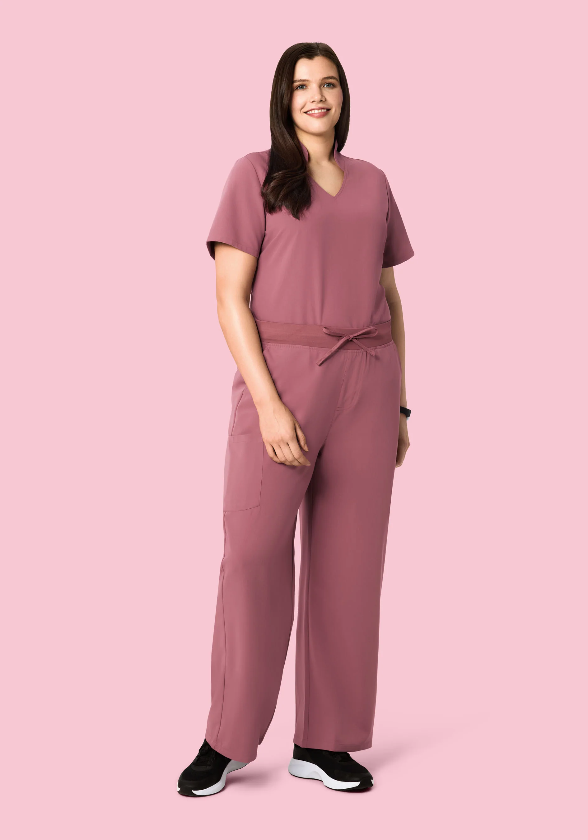 High Waisted Wide Leg Mauve - Image 5