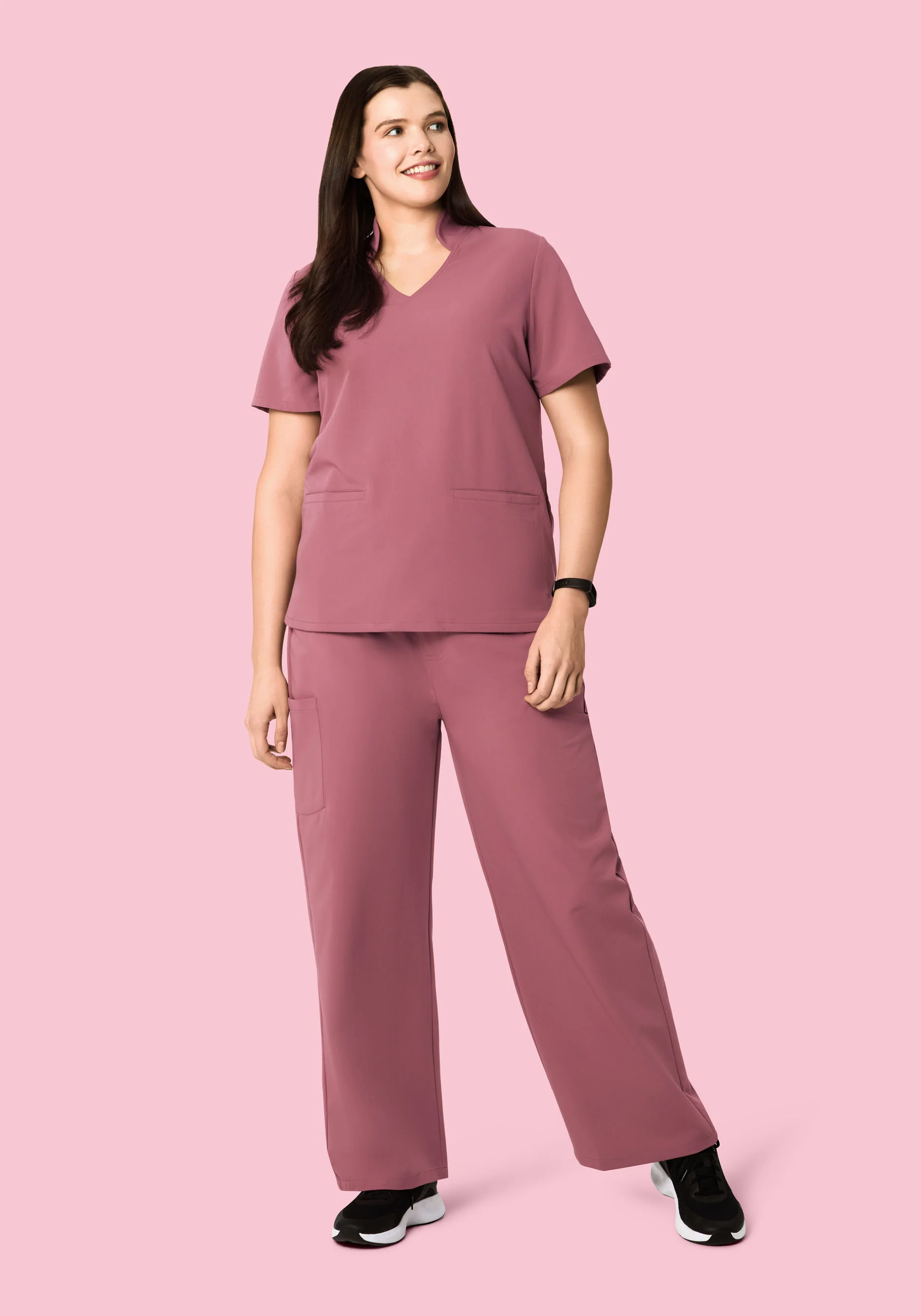 High Waisted Wide Leg Mauve - Image 6