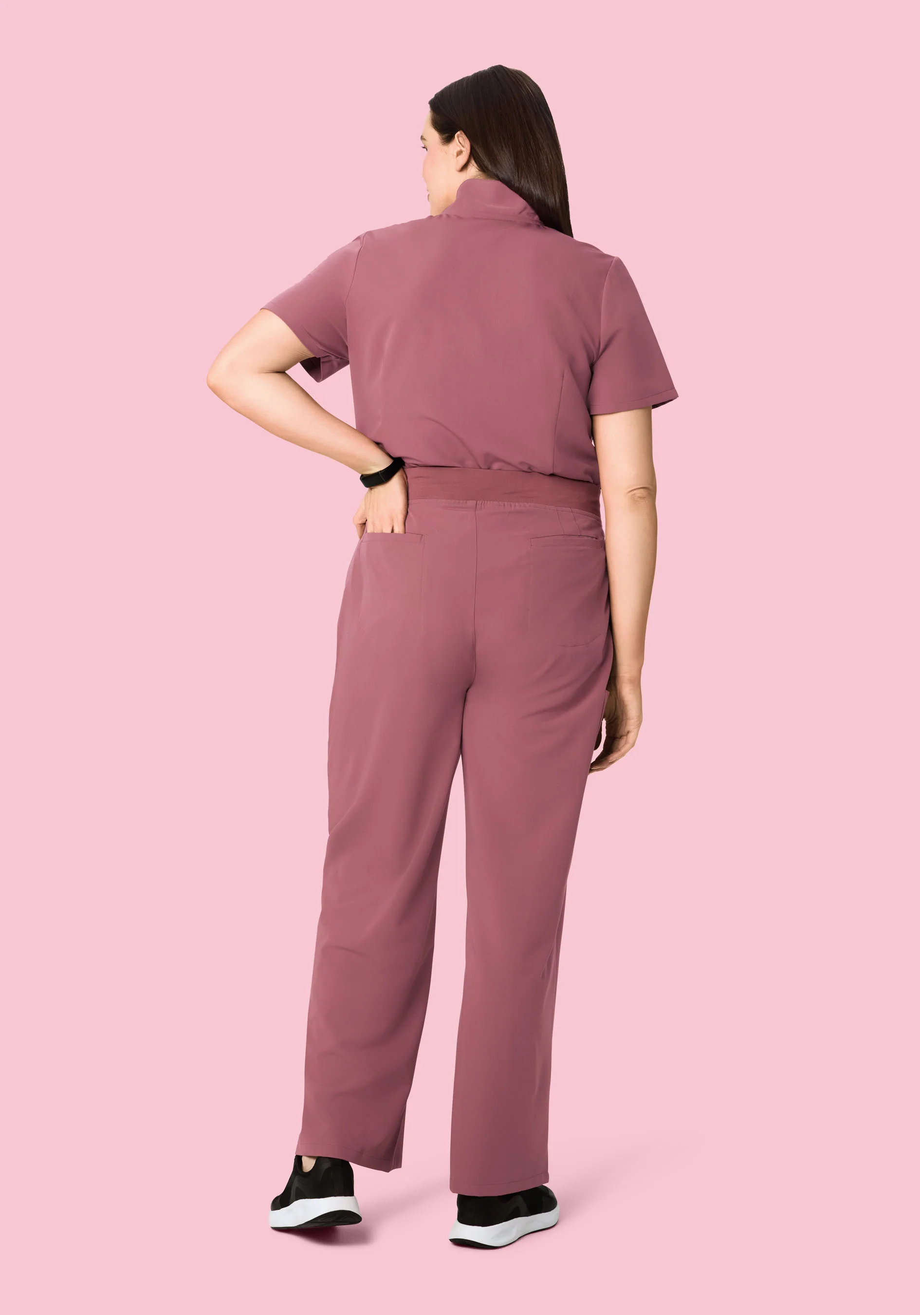High Waisted Wide Leg Mauve - Image 7