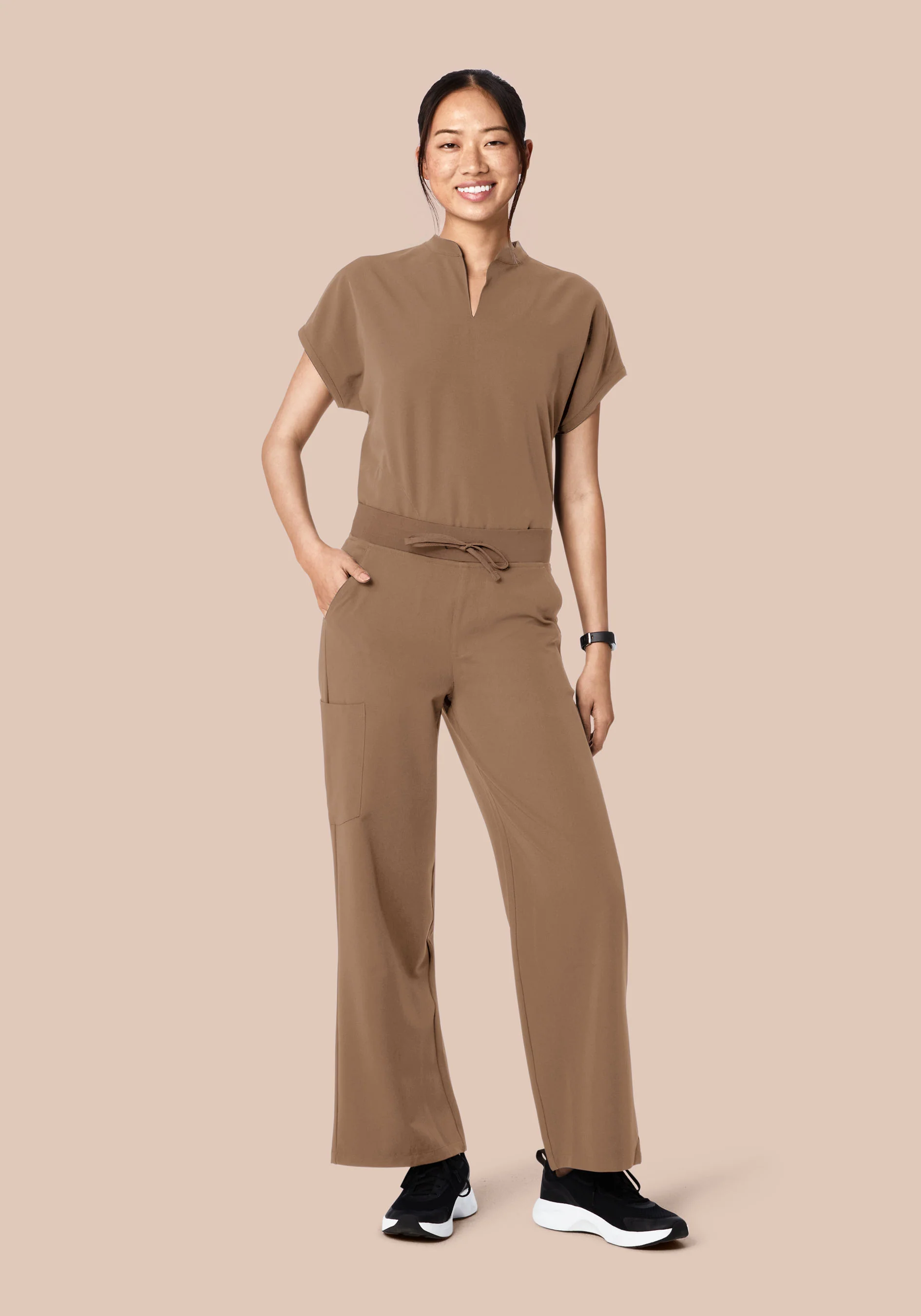 High Waisted Wide Leg Mocha - Image 2
