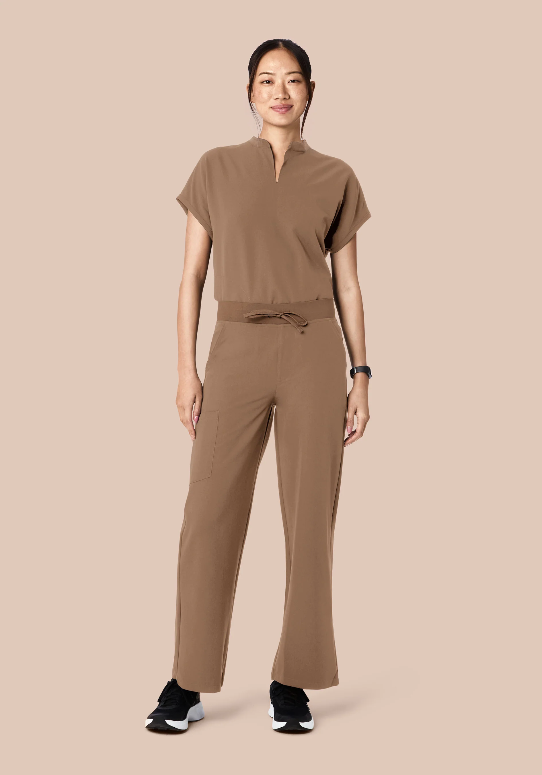 High Waisted Wide Leg Mocha - Image 3