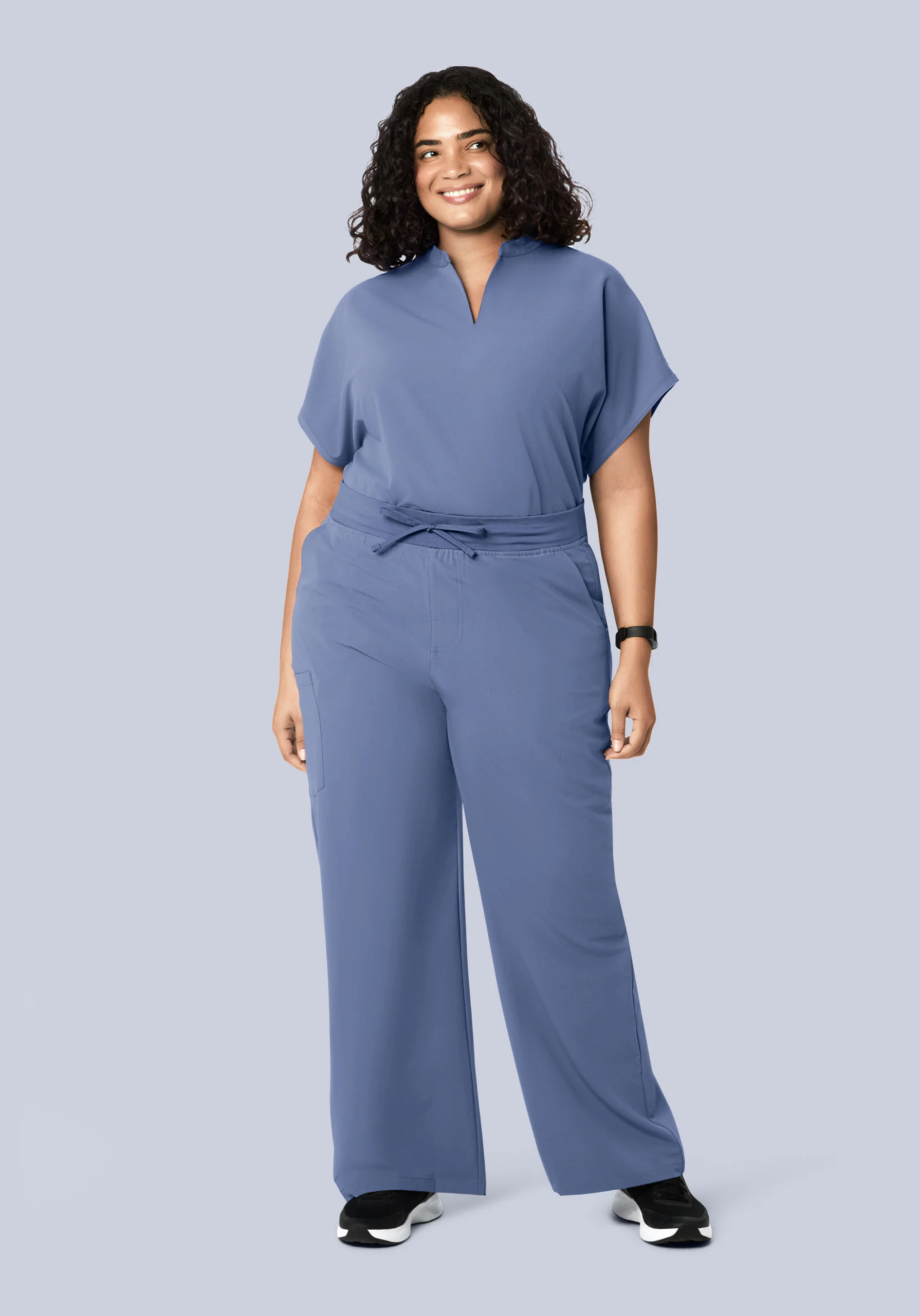 High Waisted Wide Leg Periwinkle - Image 3