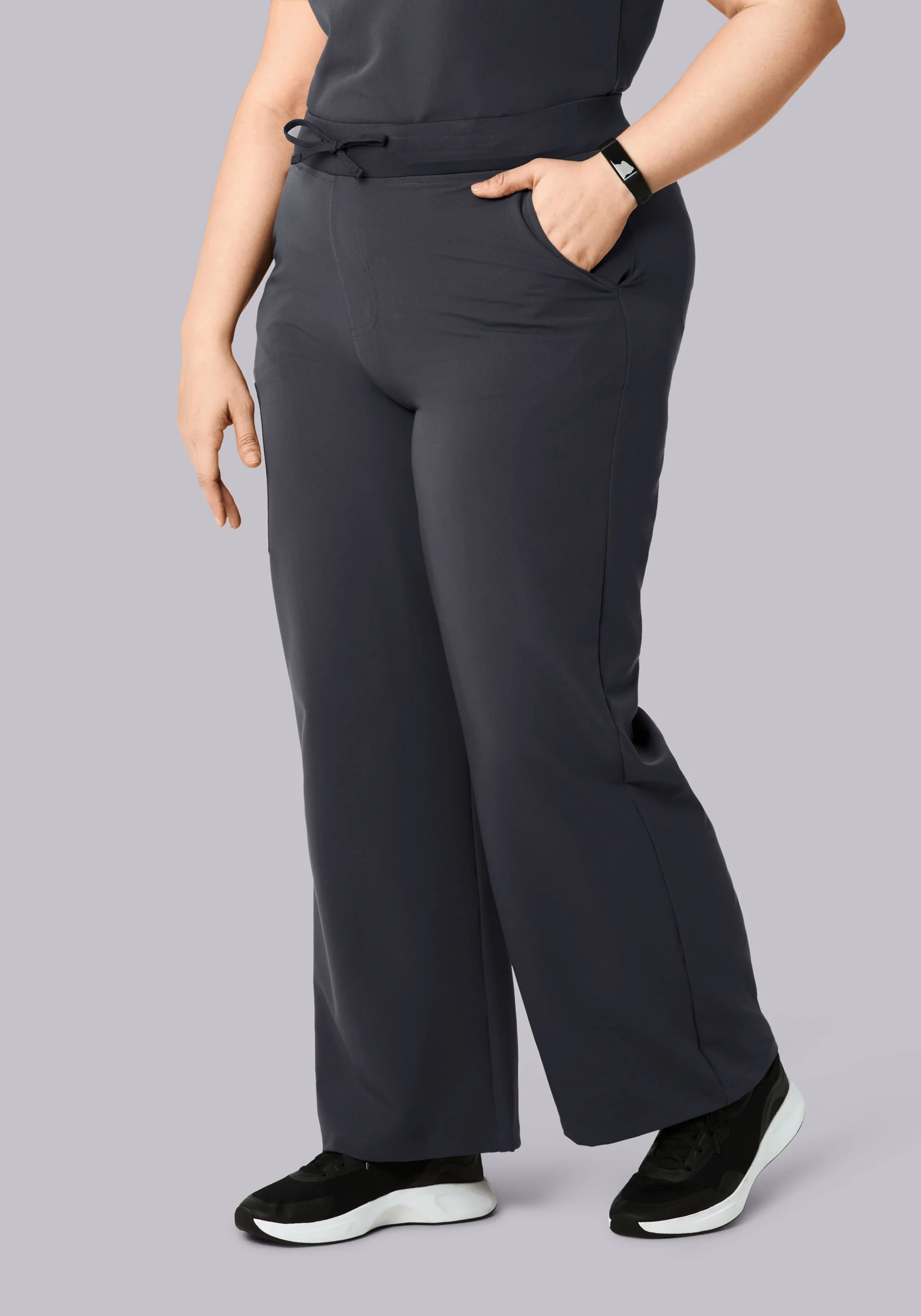 High Waisted Wide Leg Pewter - Image 4