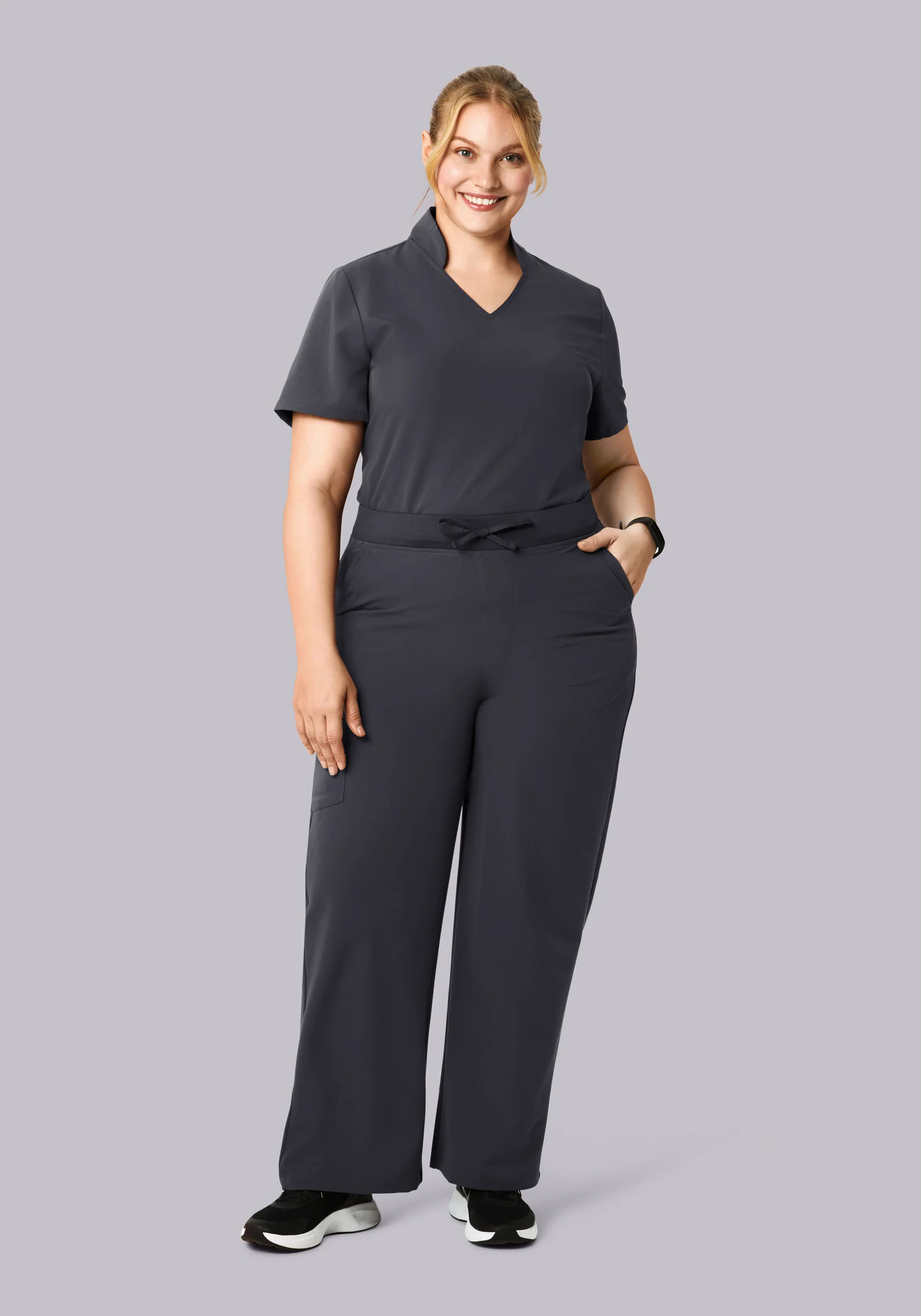 High Waisted Wide Leg Pewter - Image 5