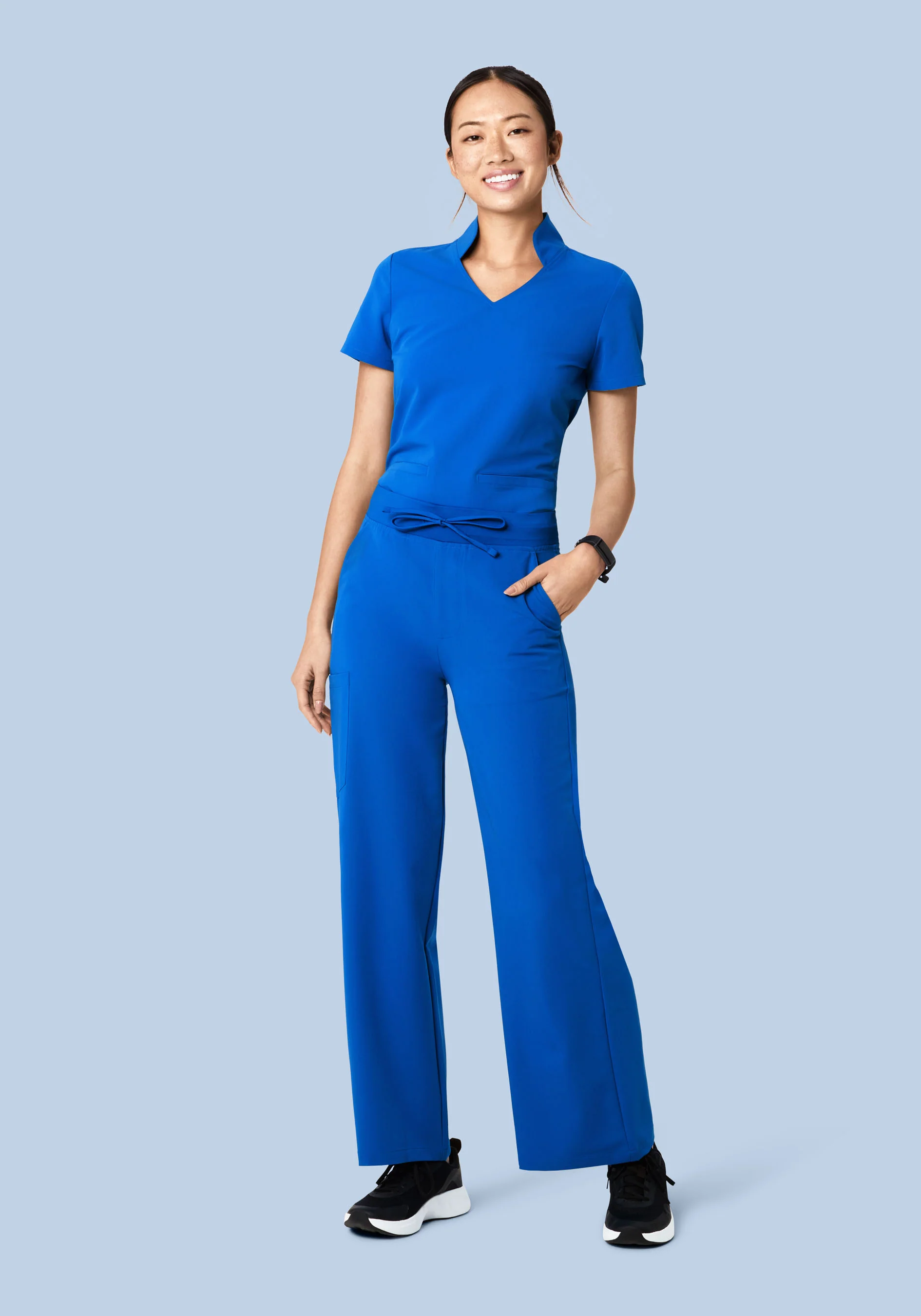 High Waisted Wide Leg Royal Blue - Image 4