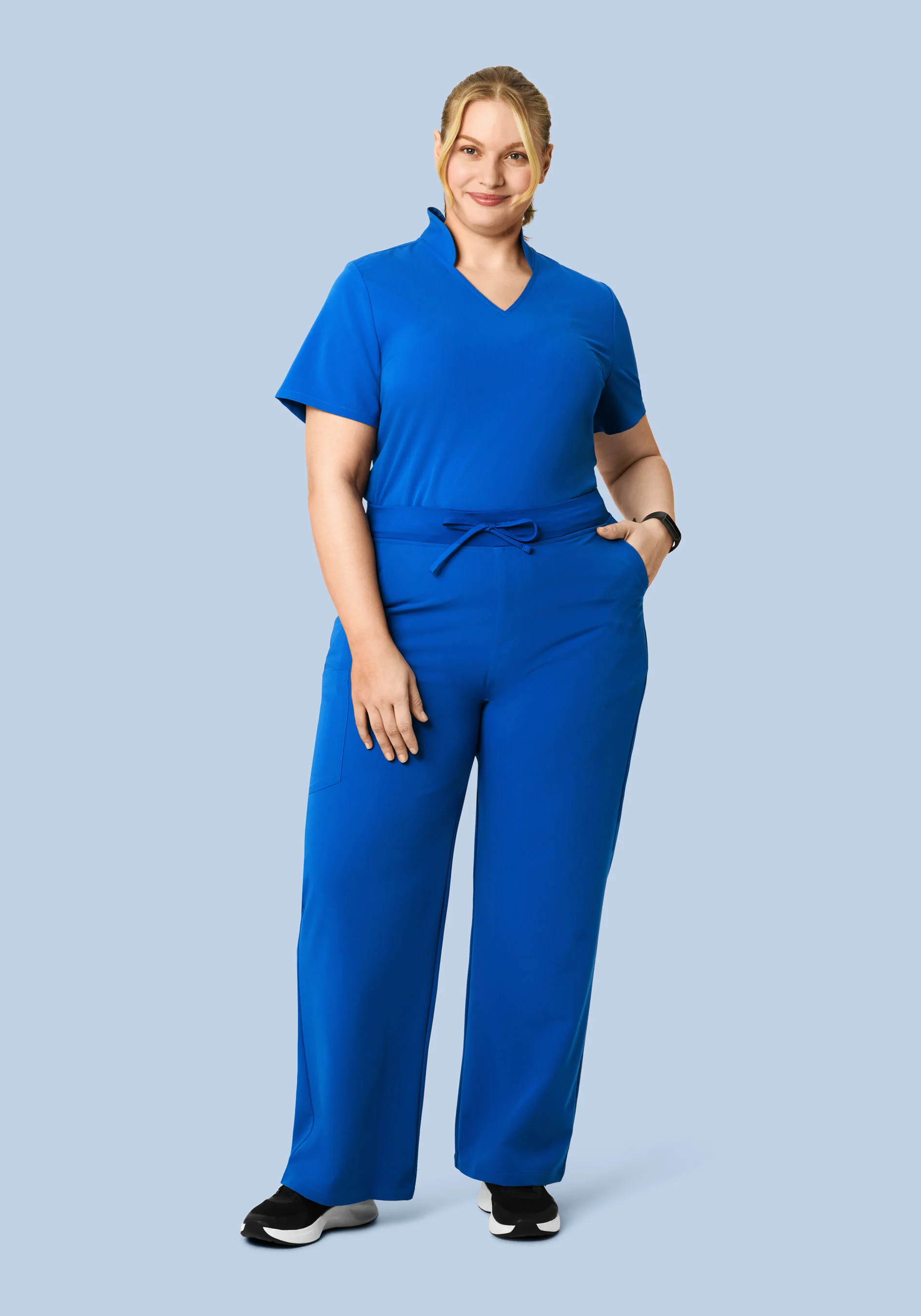 High Waisted Wide Leg Royal Blue - Image 7