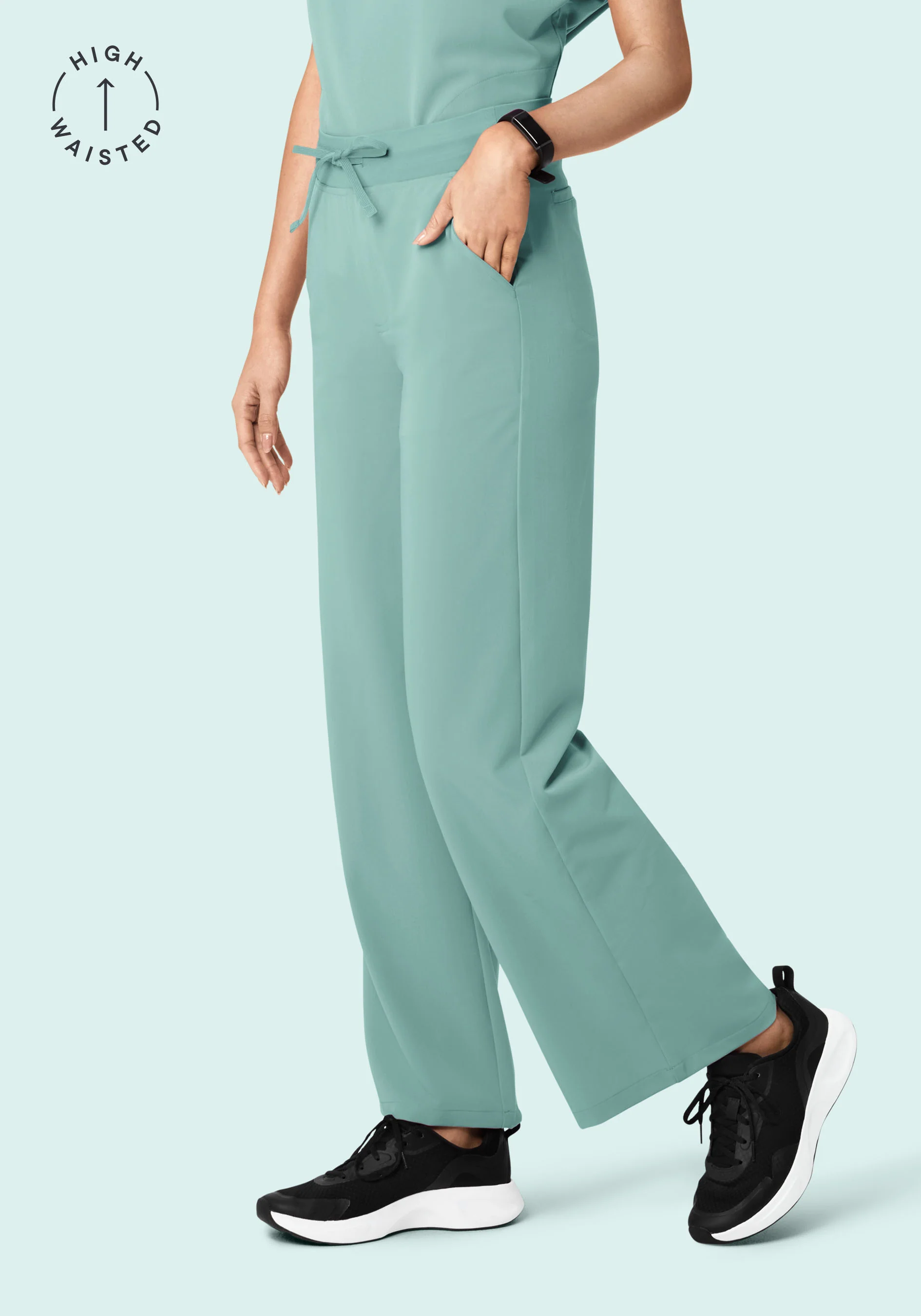 High Waisted Wide Leg Tourmaline