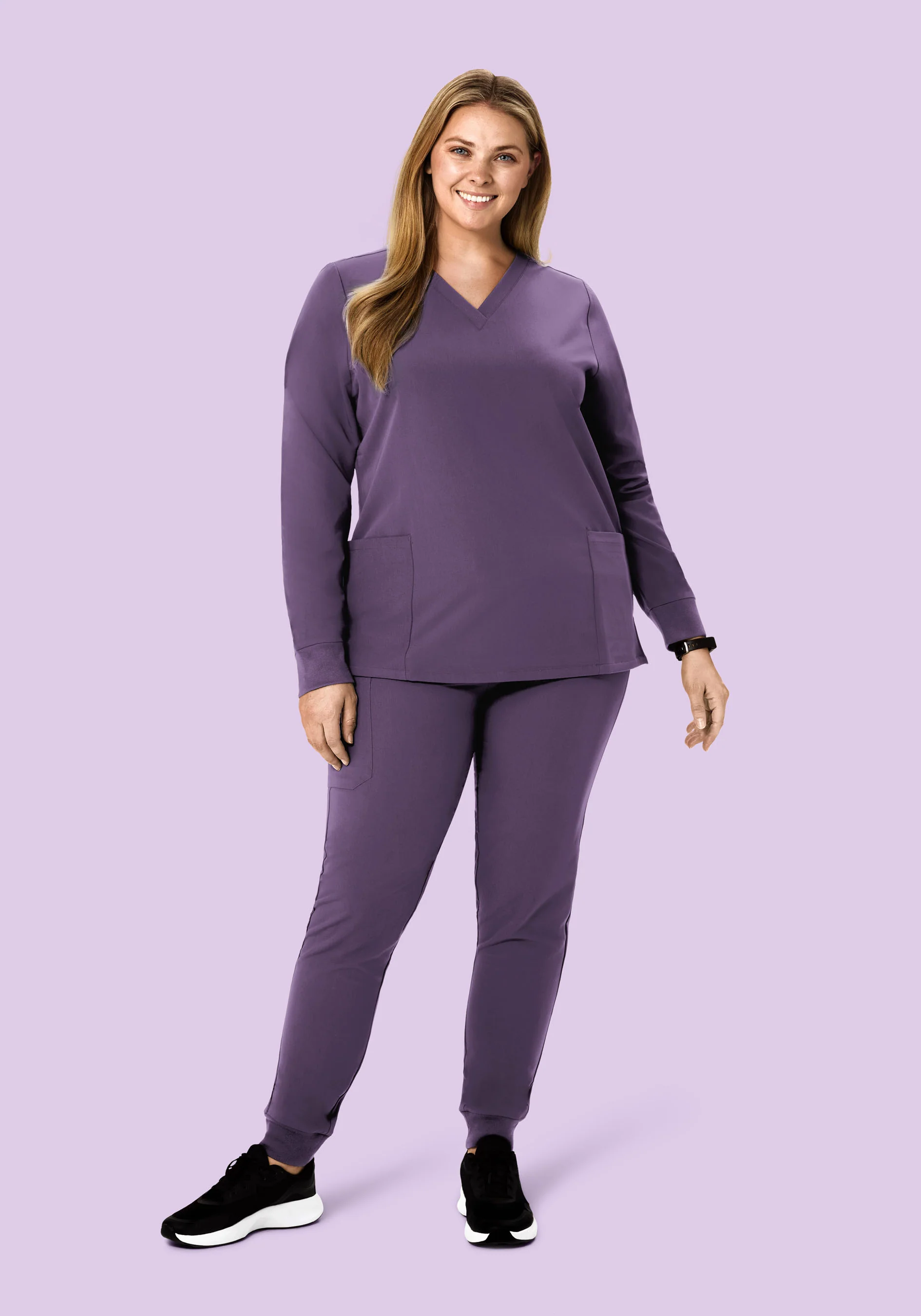 Long Sleeve 6 Pocket Top Dewberry - Image 7
