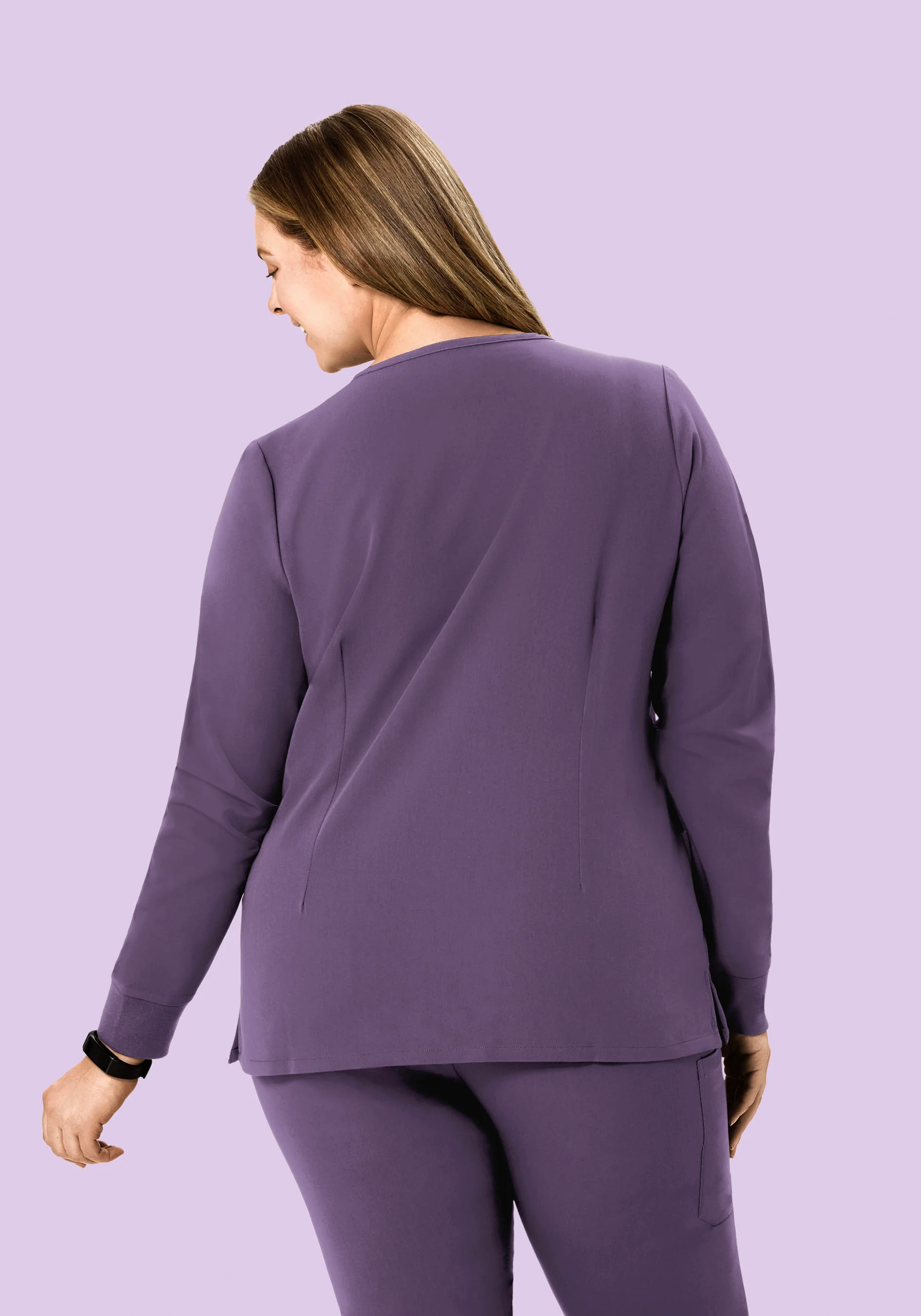 Long Sleeve 6 Pocket Top Dewberry - Image 8