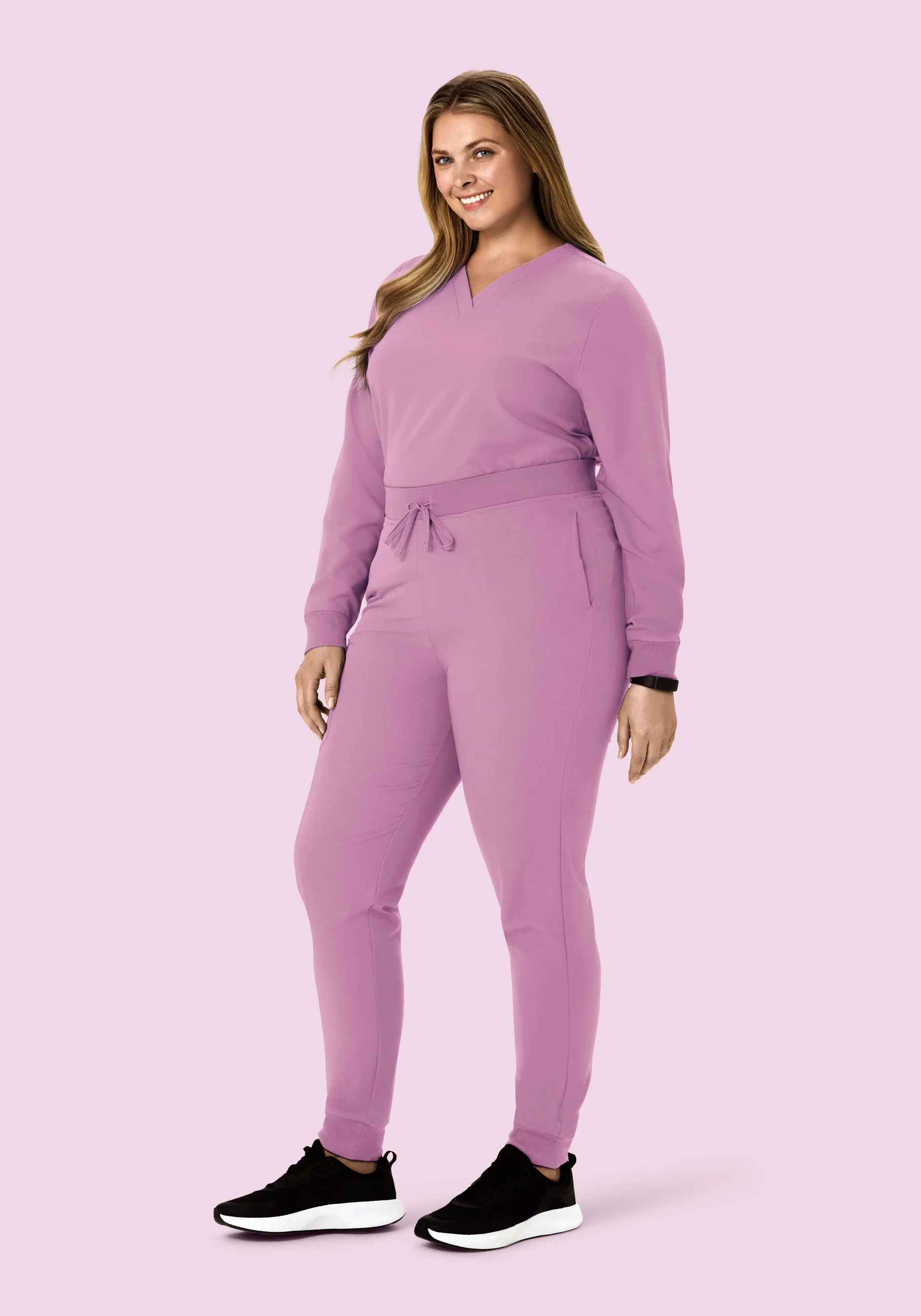 Long Sleeve 6 Pocket Top Lilac - Image 7