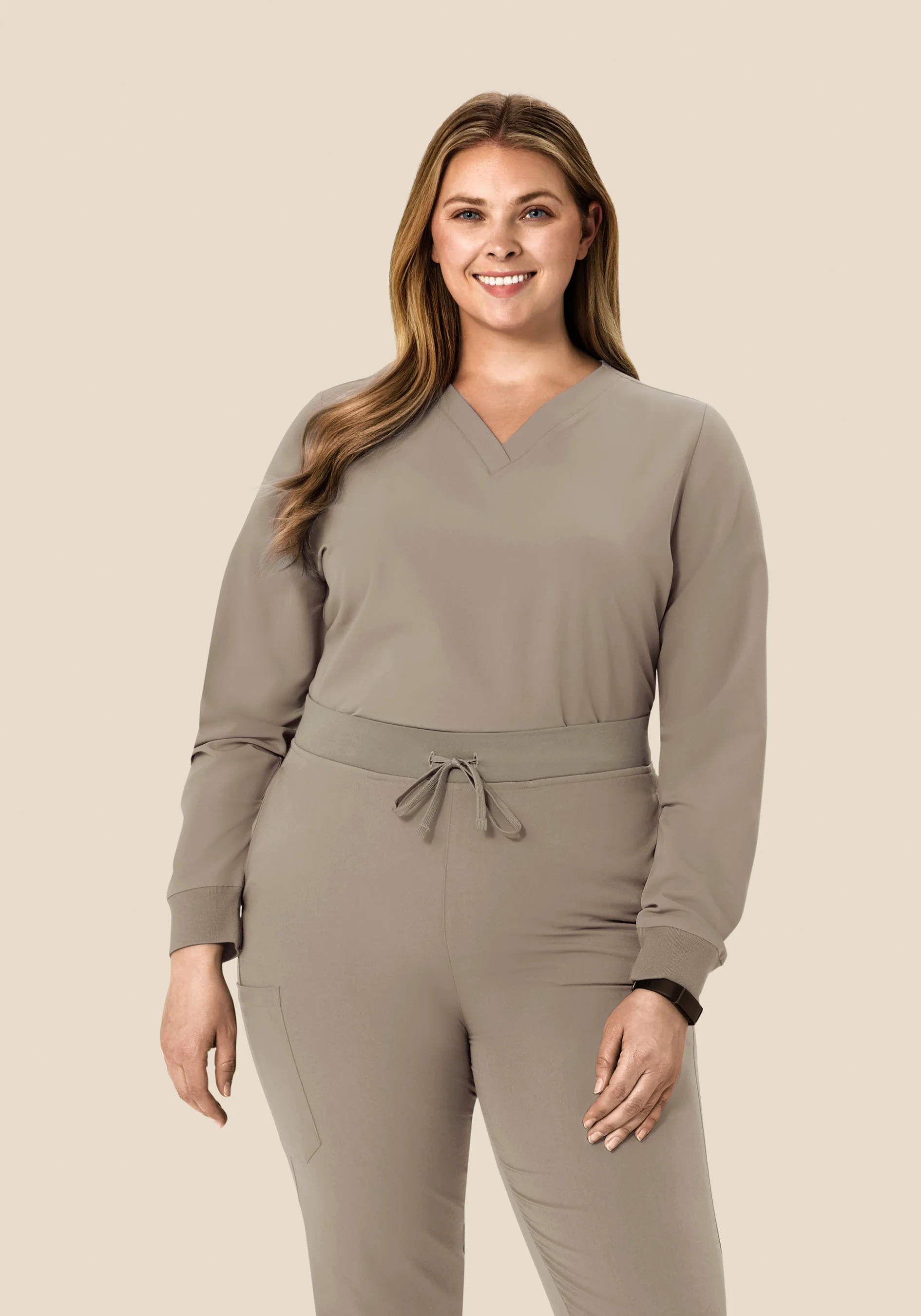 Long Sleeve 6 Pocket Top Macchiato - Image 2