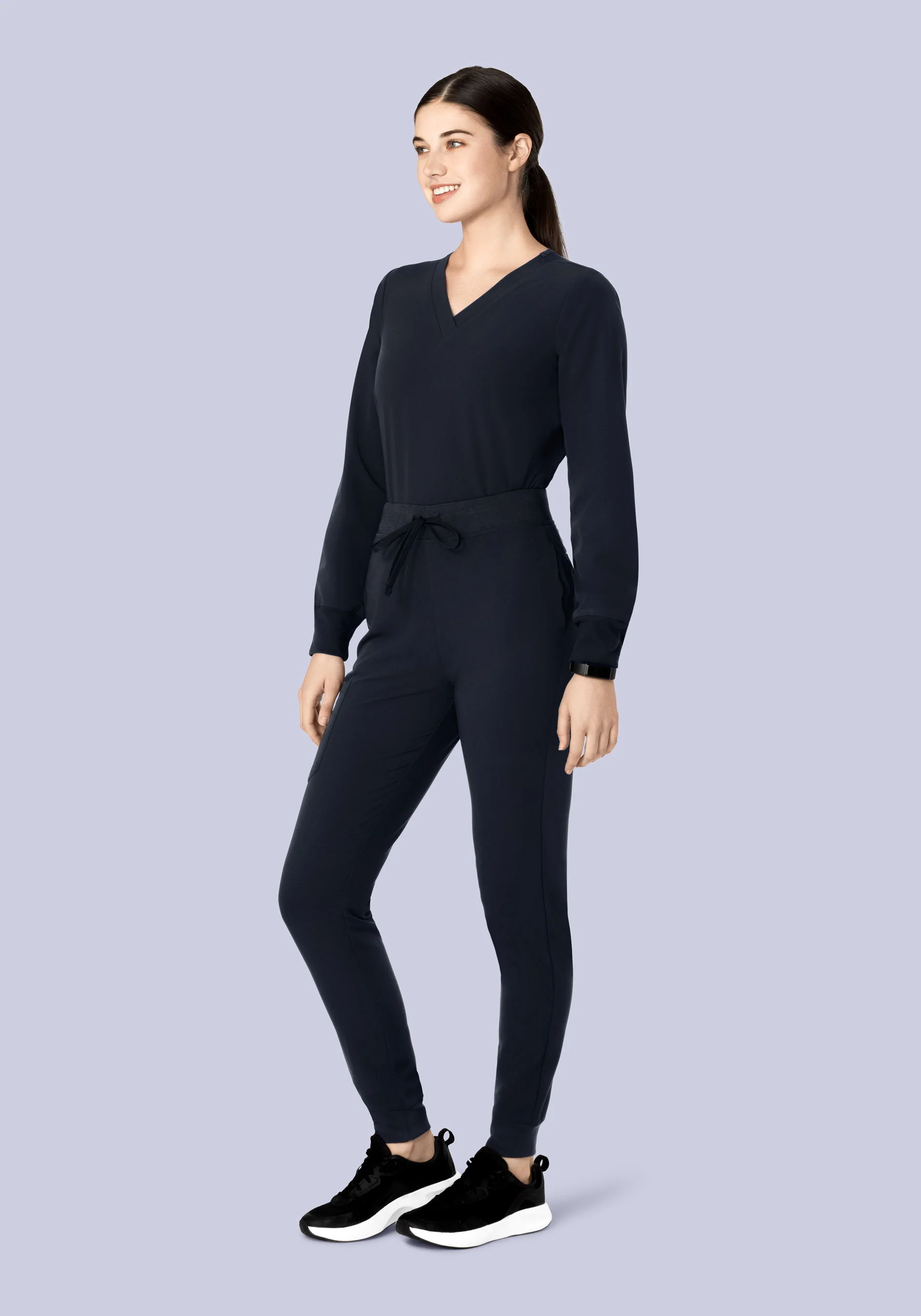 Long Sleeve 6 Pocket Top Midnight Navy - Image 4