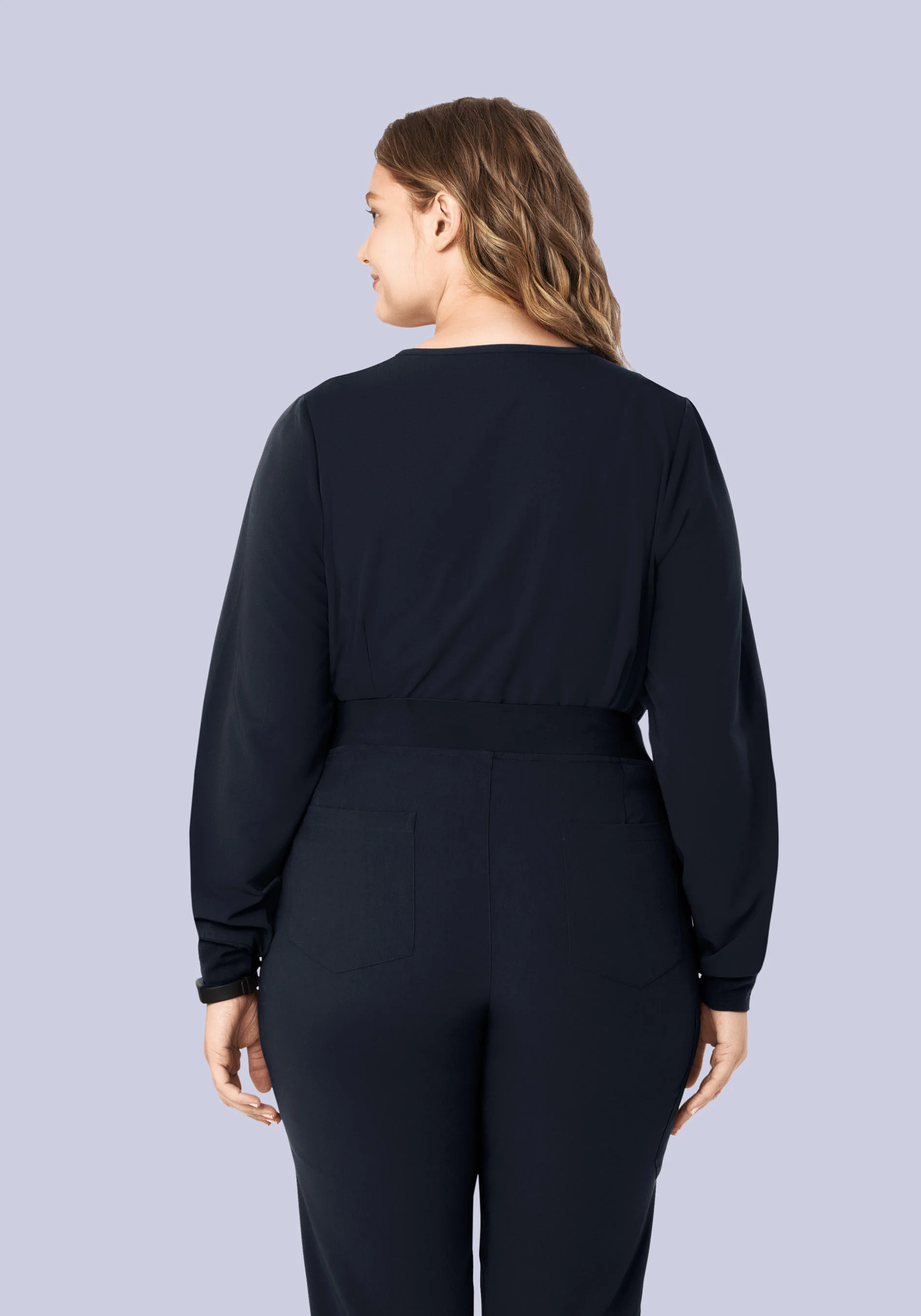 Long Sleeve 6 Pocket Top Midnight Navy - Image 6