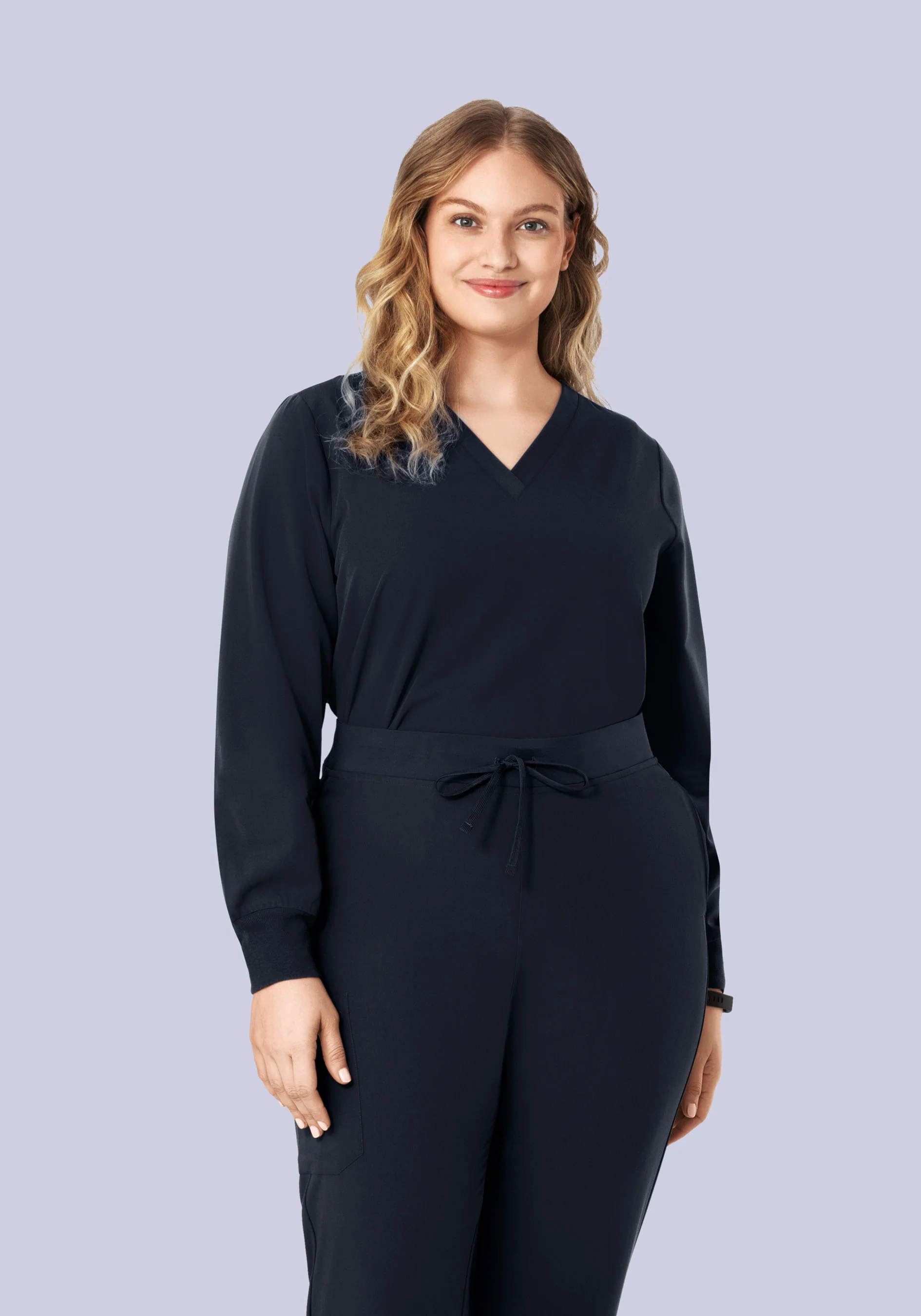 Long Sleeve 6 Pocket Top Midnight Navy - Image 8