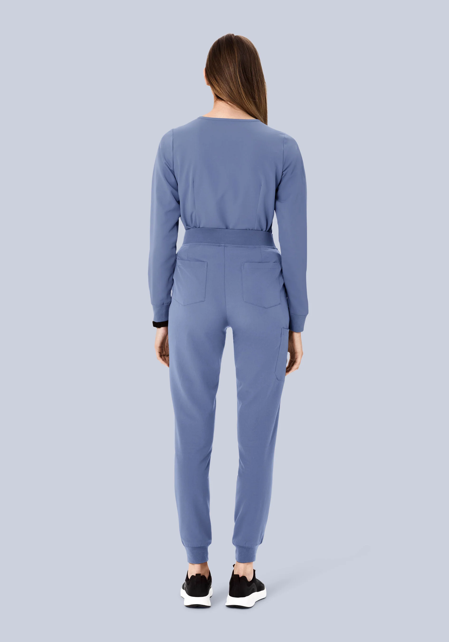 Long Sleeve 6 Pocket Top Periwinkle - Image 6
