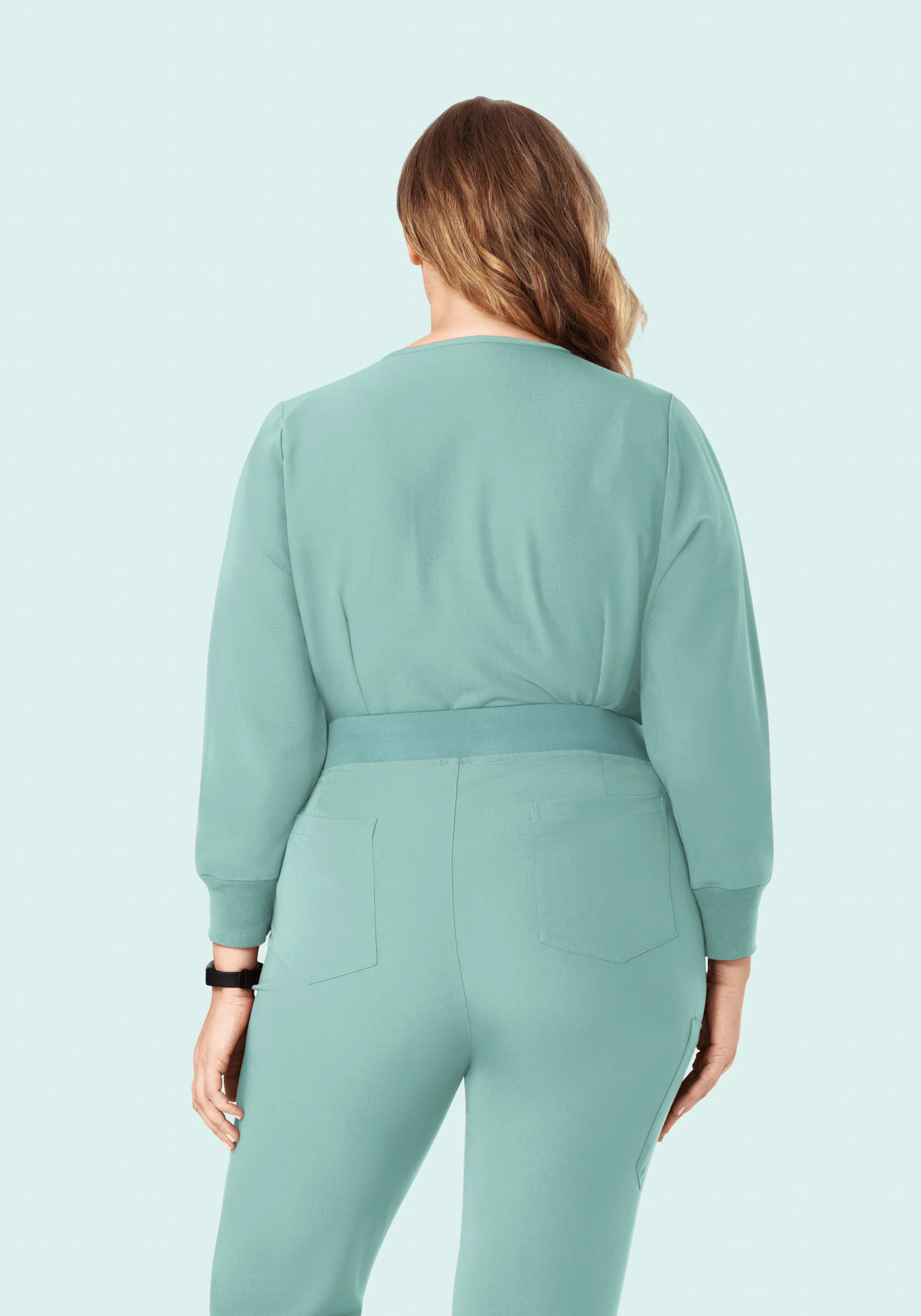 Long Sleeve 6 Pocket Top Tourmaline - Image 8