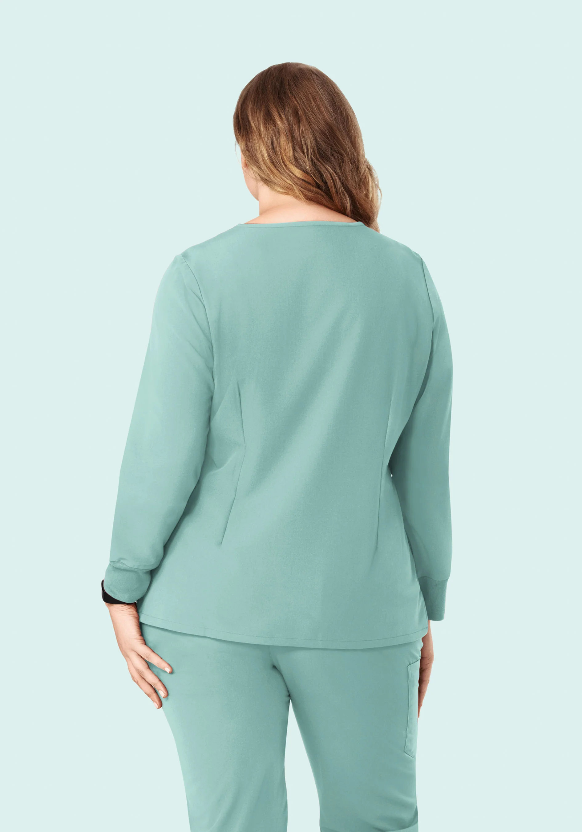Long Sleeve 6 Pocket Top Tourmaline - Image 9