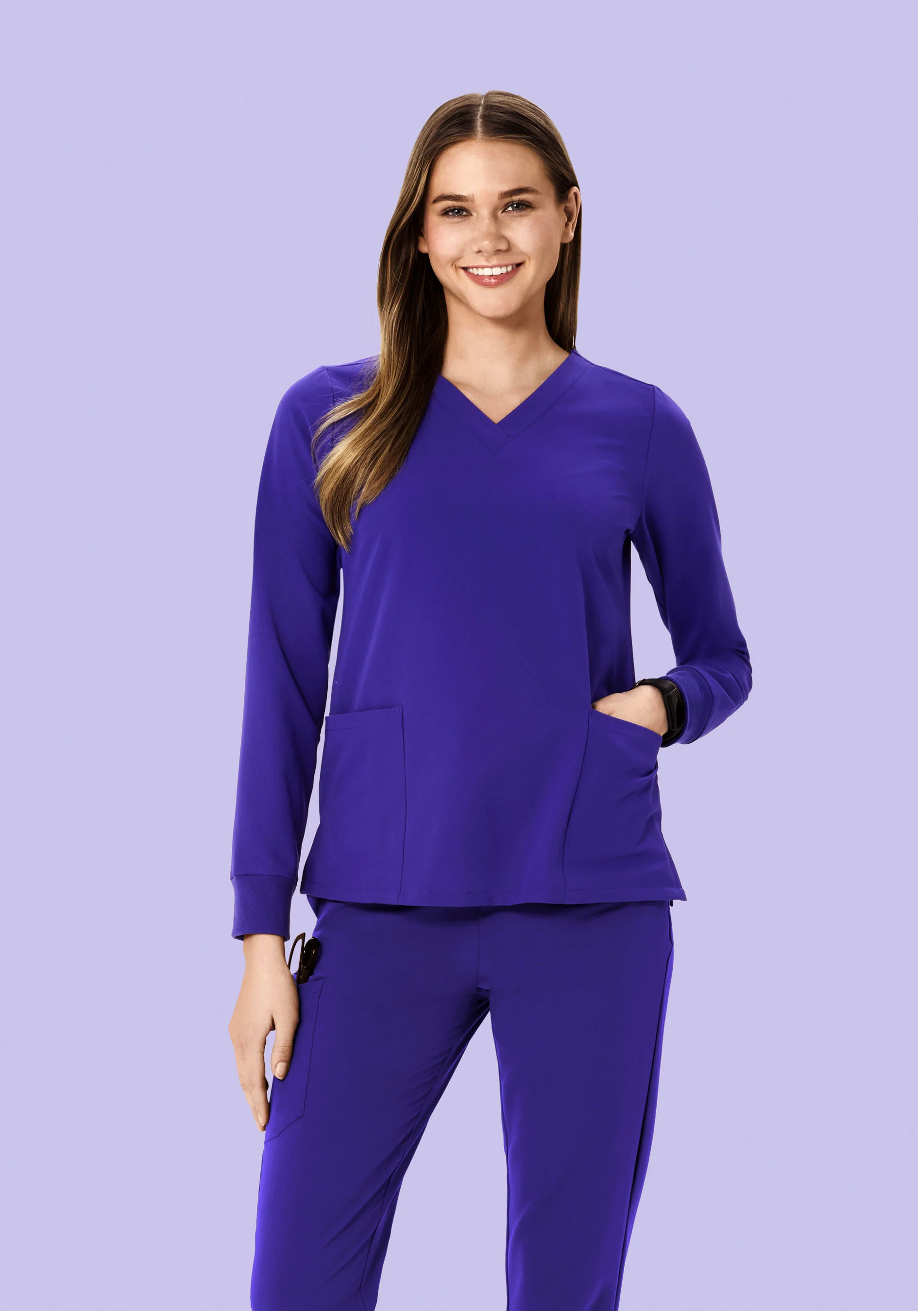 Long Sleeve 6 Pocket Top True Grape - Image 4