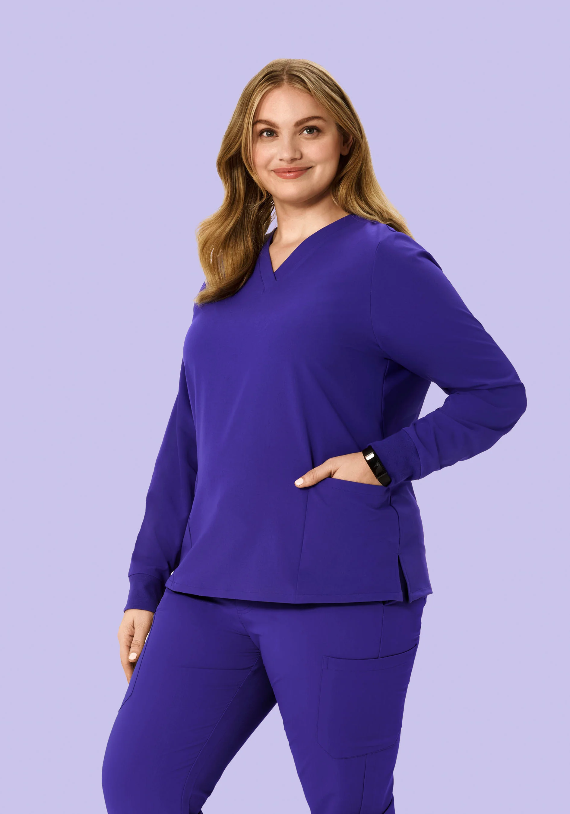 Long Sleeve 6 Pocket Top True Grape - Image 5