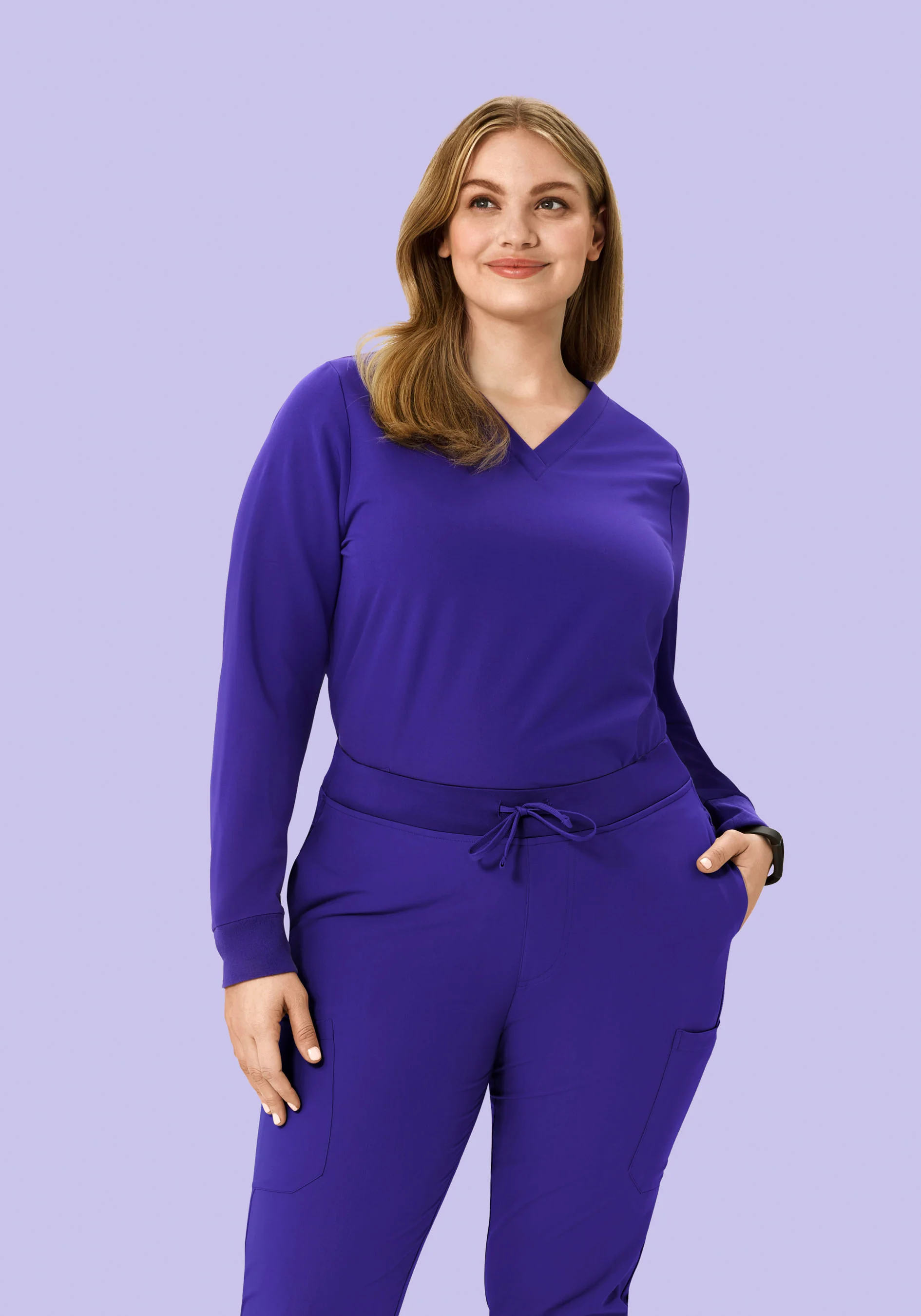 Long Sleeve 6 Pocket Top True Grape - Image 7