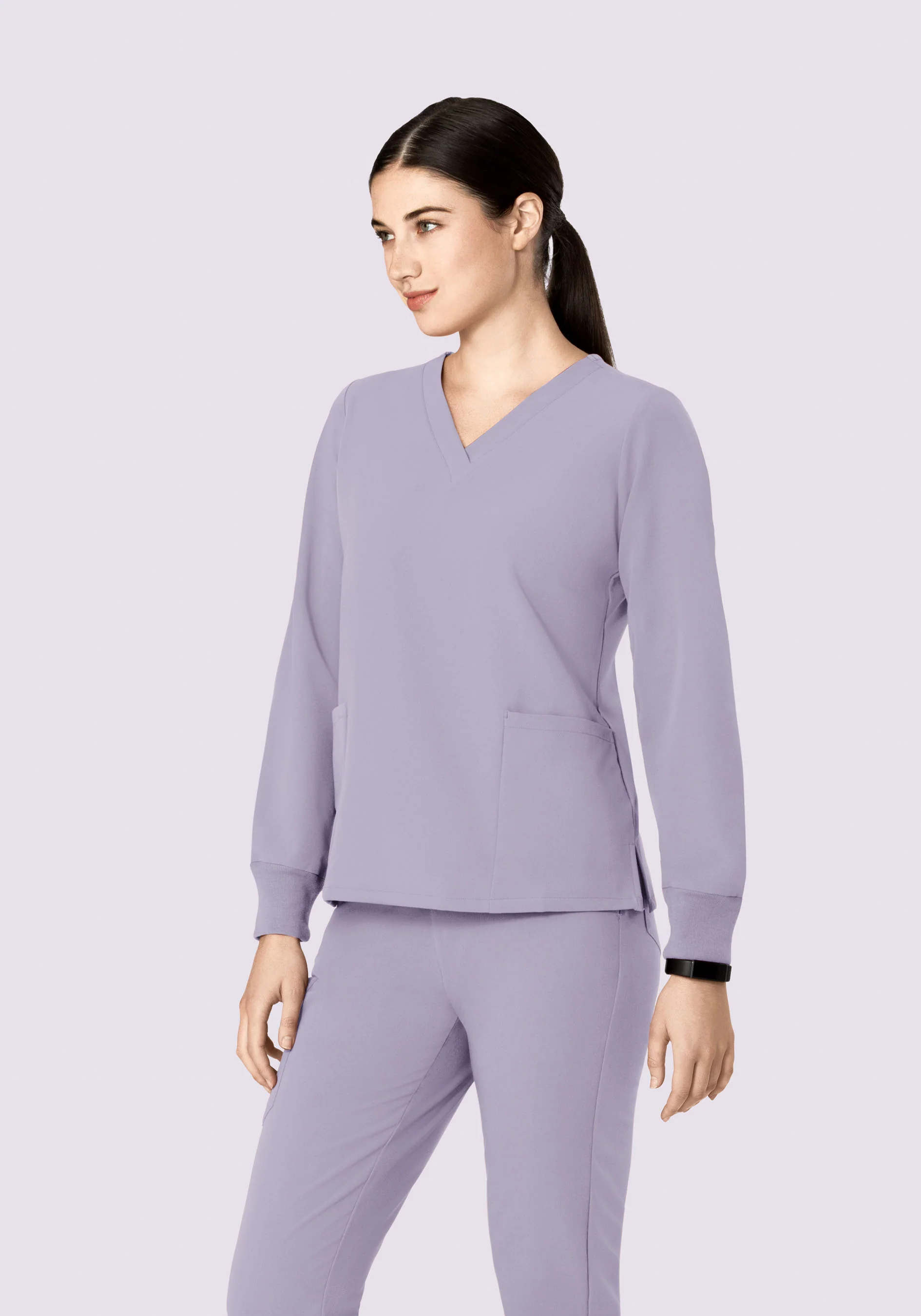 Long Sleeve 6 Pocket Top Ube - Image 2