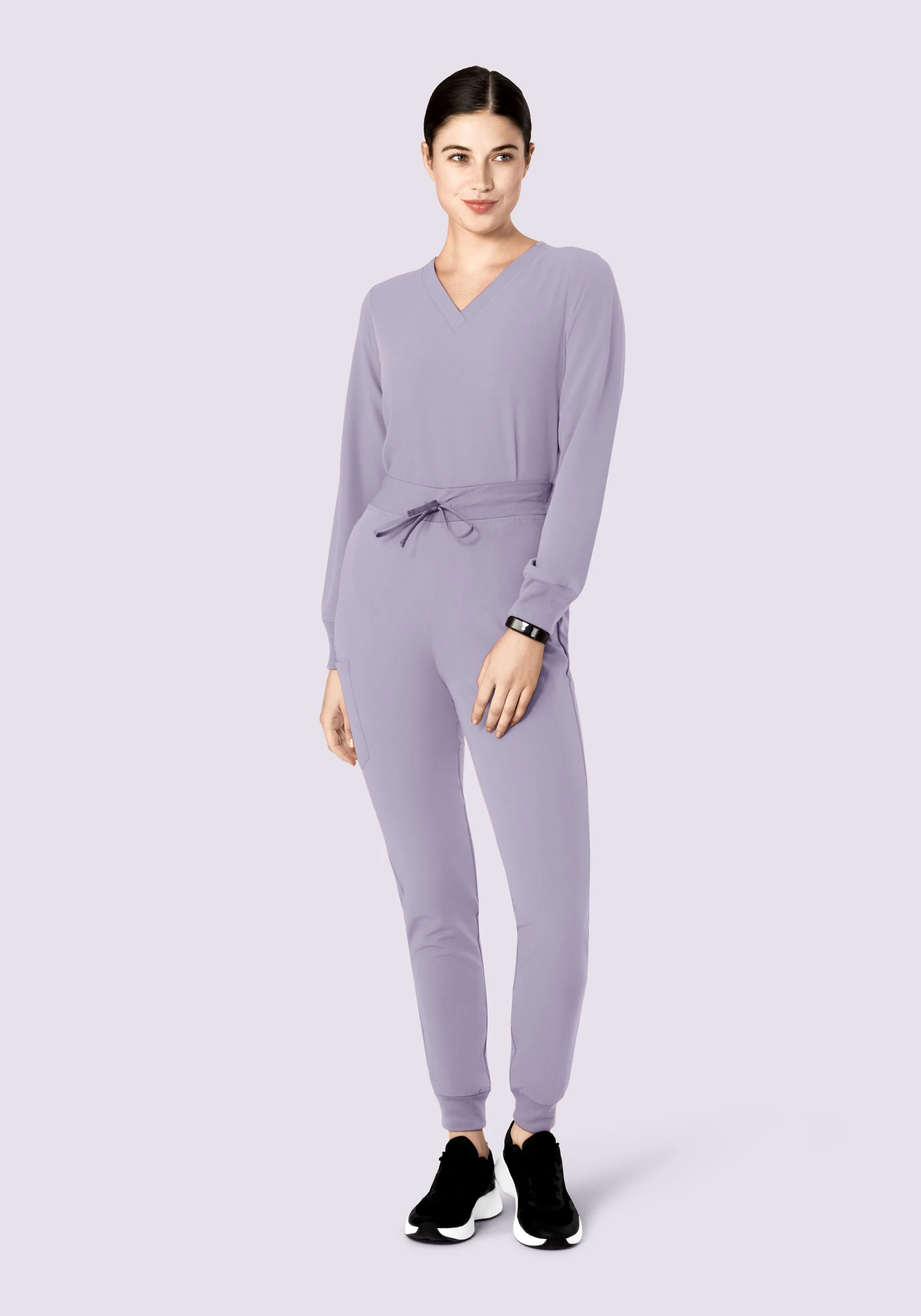 Long Sleeve 6 Pocket Top Ube - Image 4