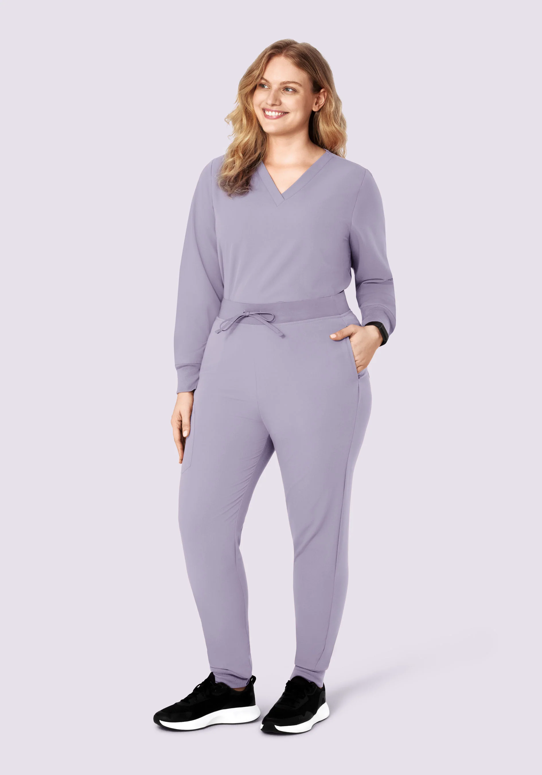 Long Sleeve 6 Pocket Top Ube - Image 7