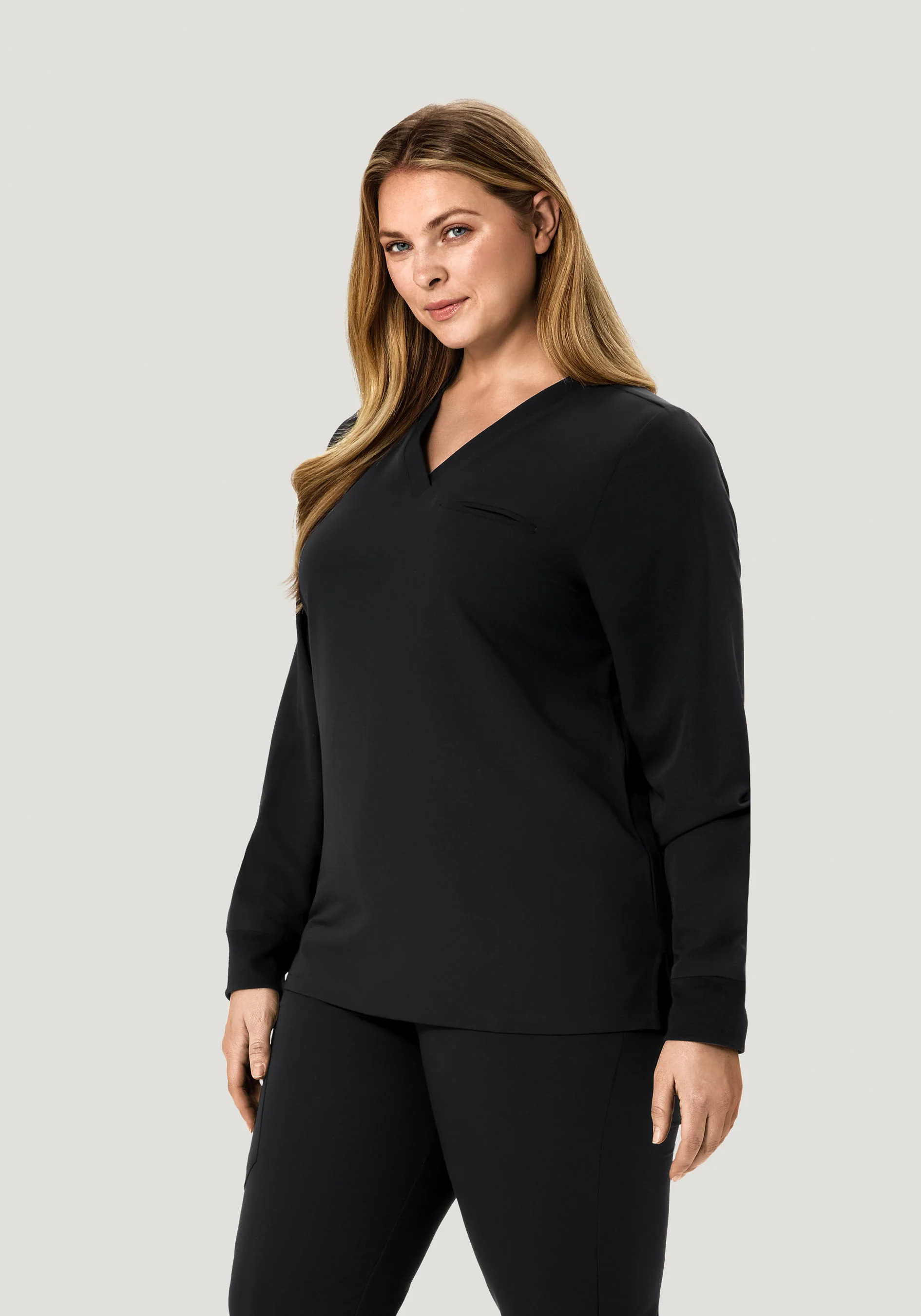 Long Sleeve One Pocket Top Black - Image 5