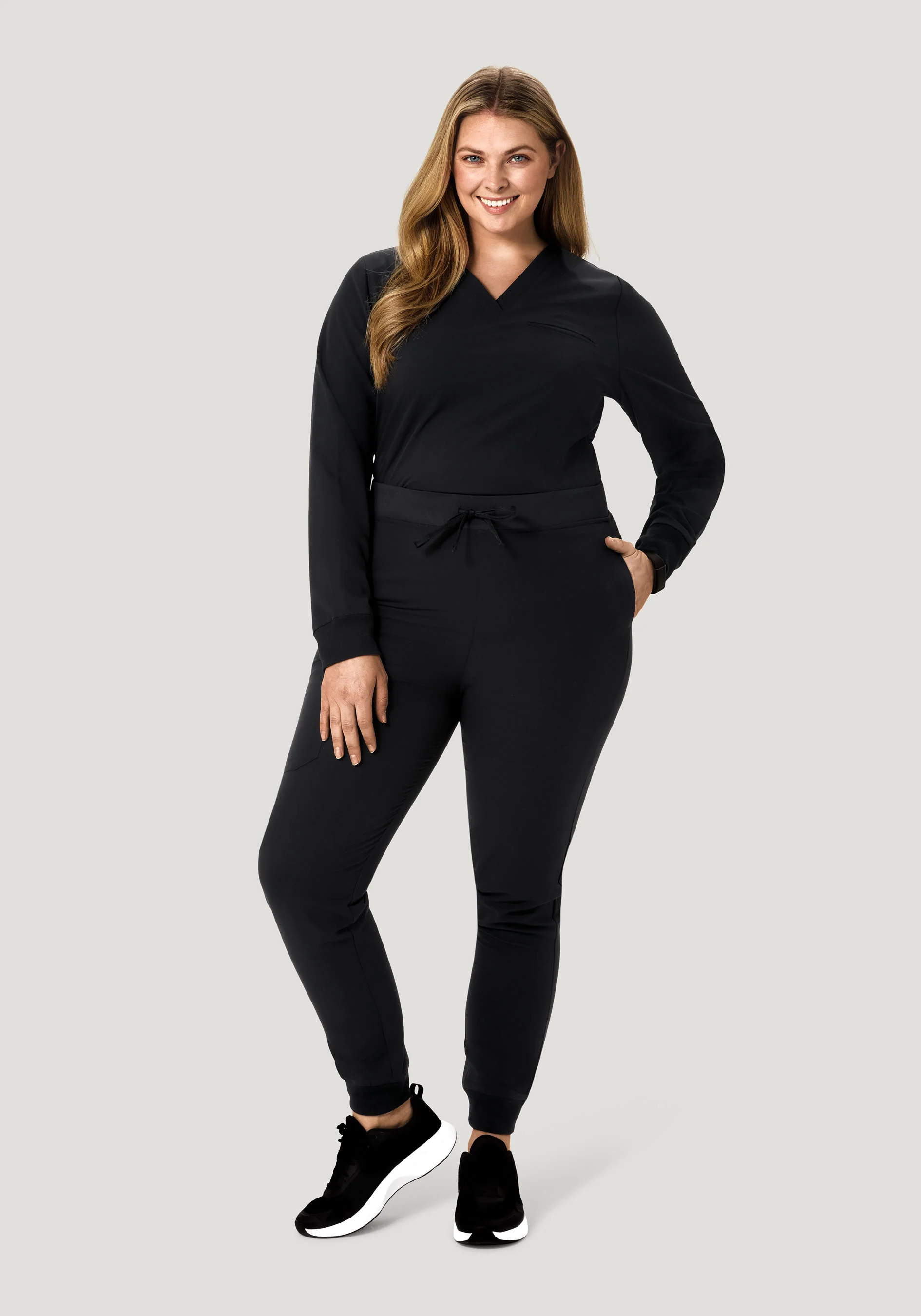 Long Sleeve One Pocket Top Black - Image 7