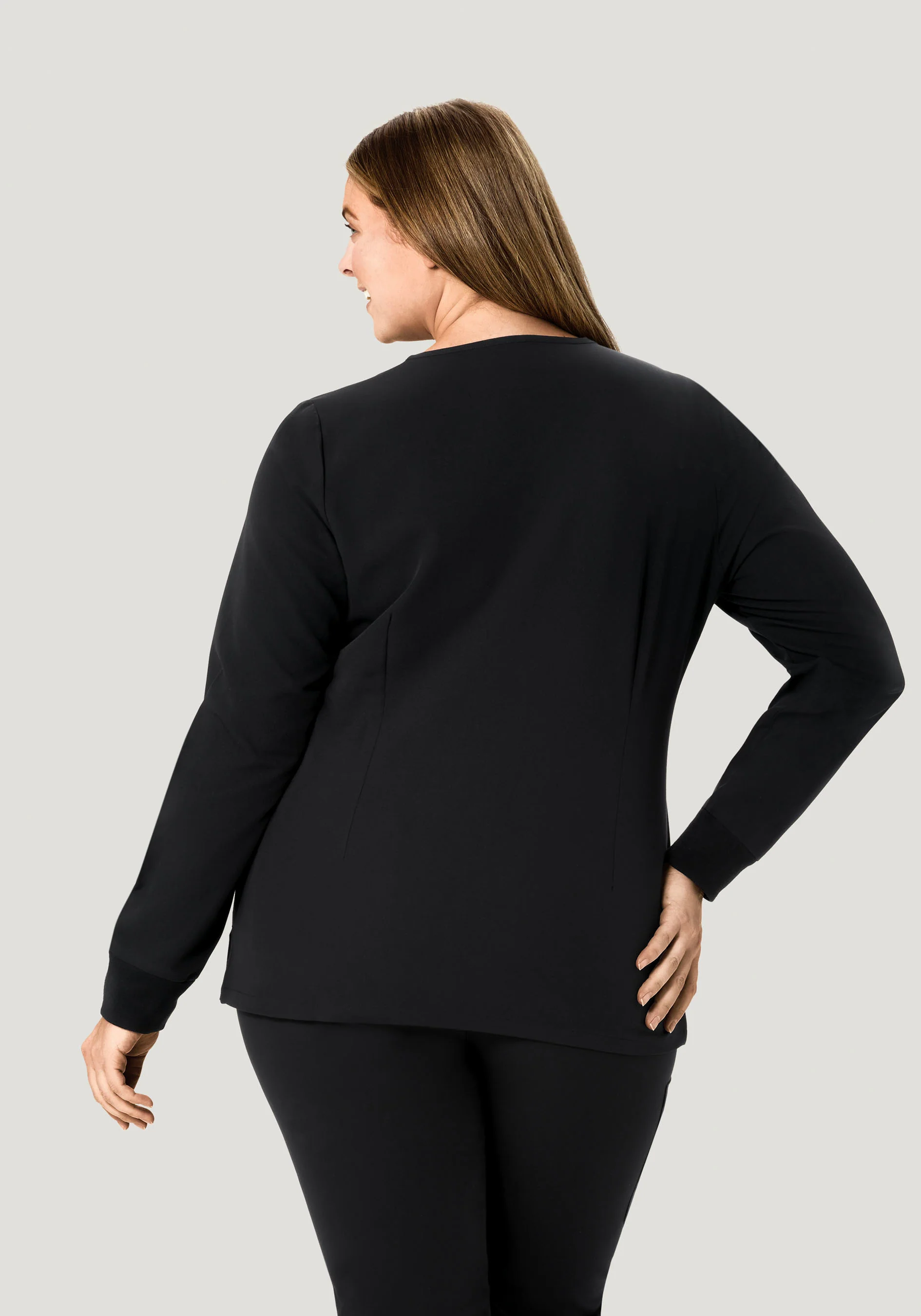 Long Sleeve One Pocket Top Black - Image 8