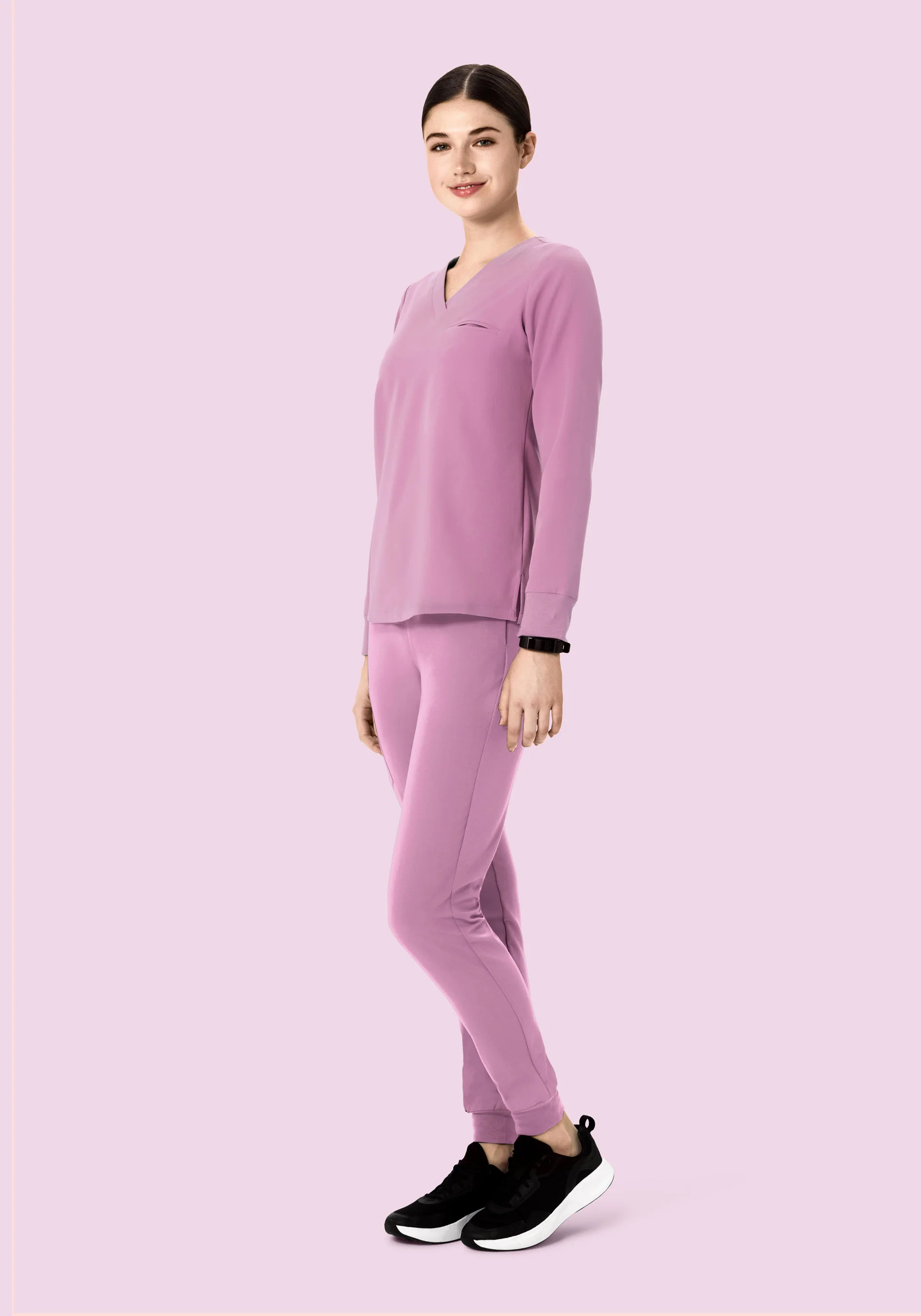 Long Sleeve One Pocket Top Lilac - Image 6