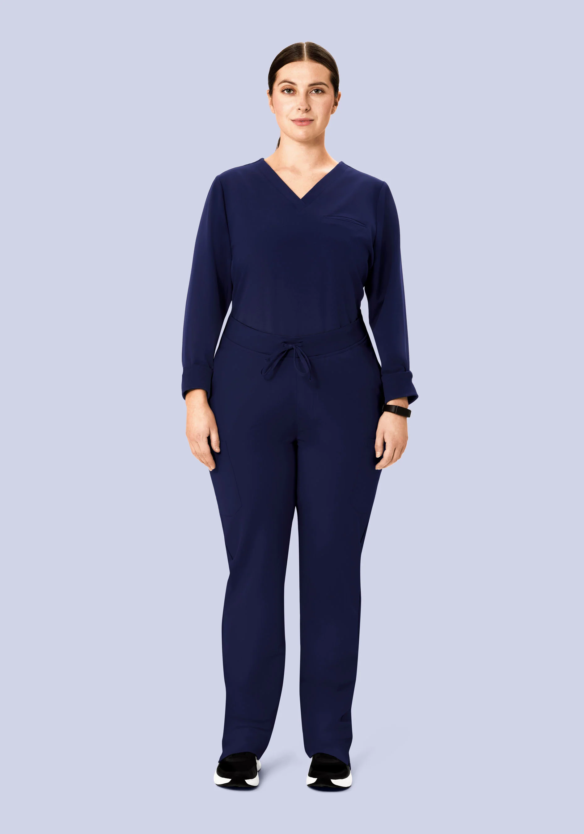 Long Sleeve One Pocket Top Navy - Image 7