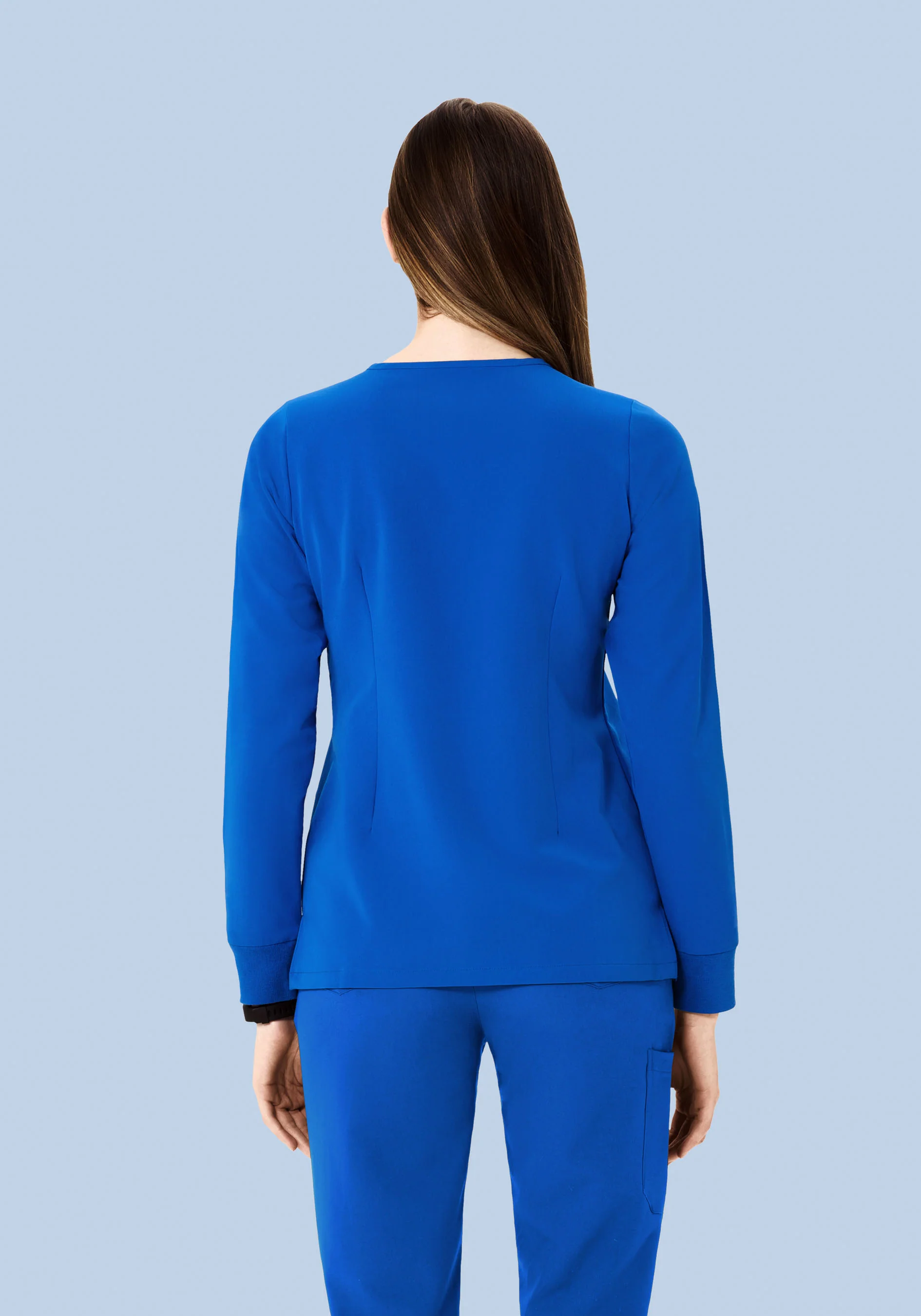 Long Sleeve One Pocket Top Royal Blue - Image 4