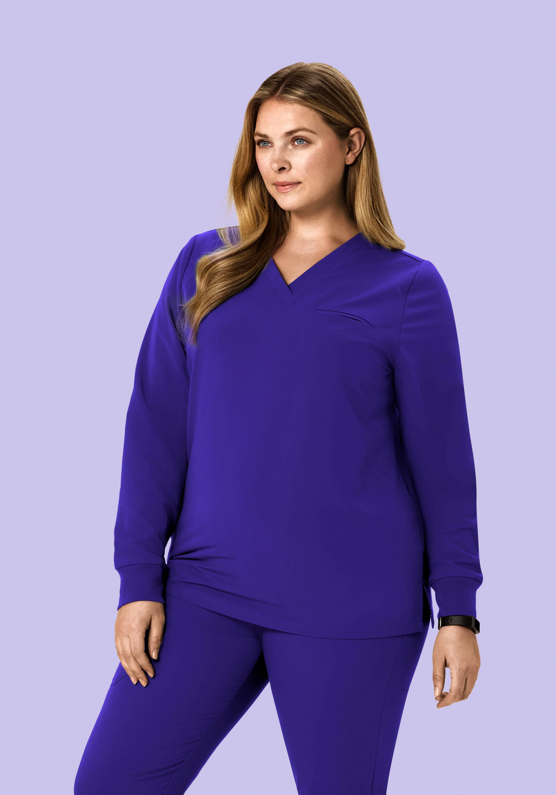 Long Sleeve One Pocket Top True Grape - Image 5