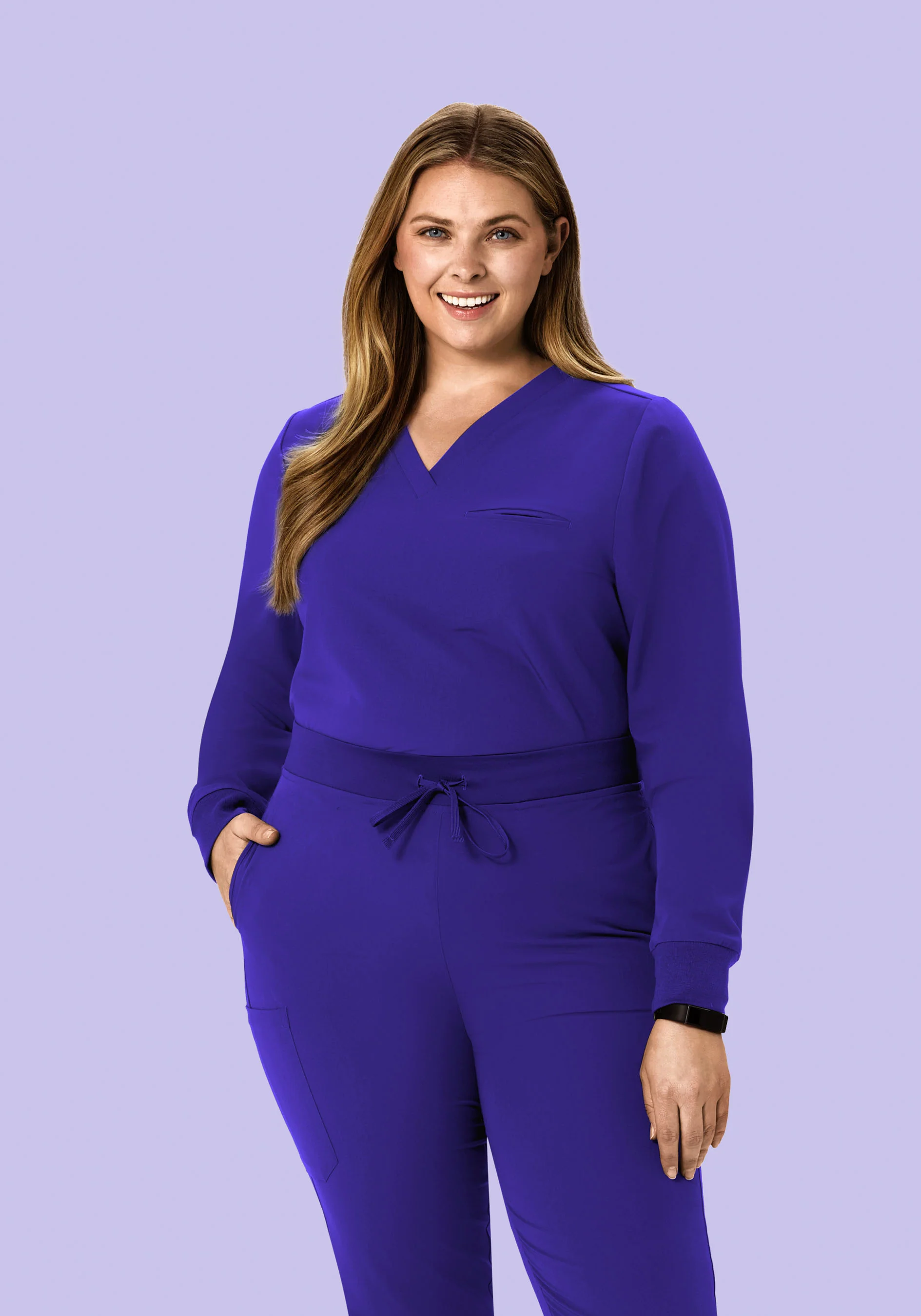 Long Sleeve One Pocket Top True Grape - Image 6