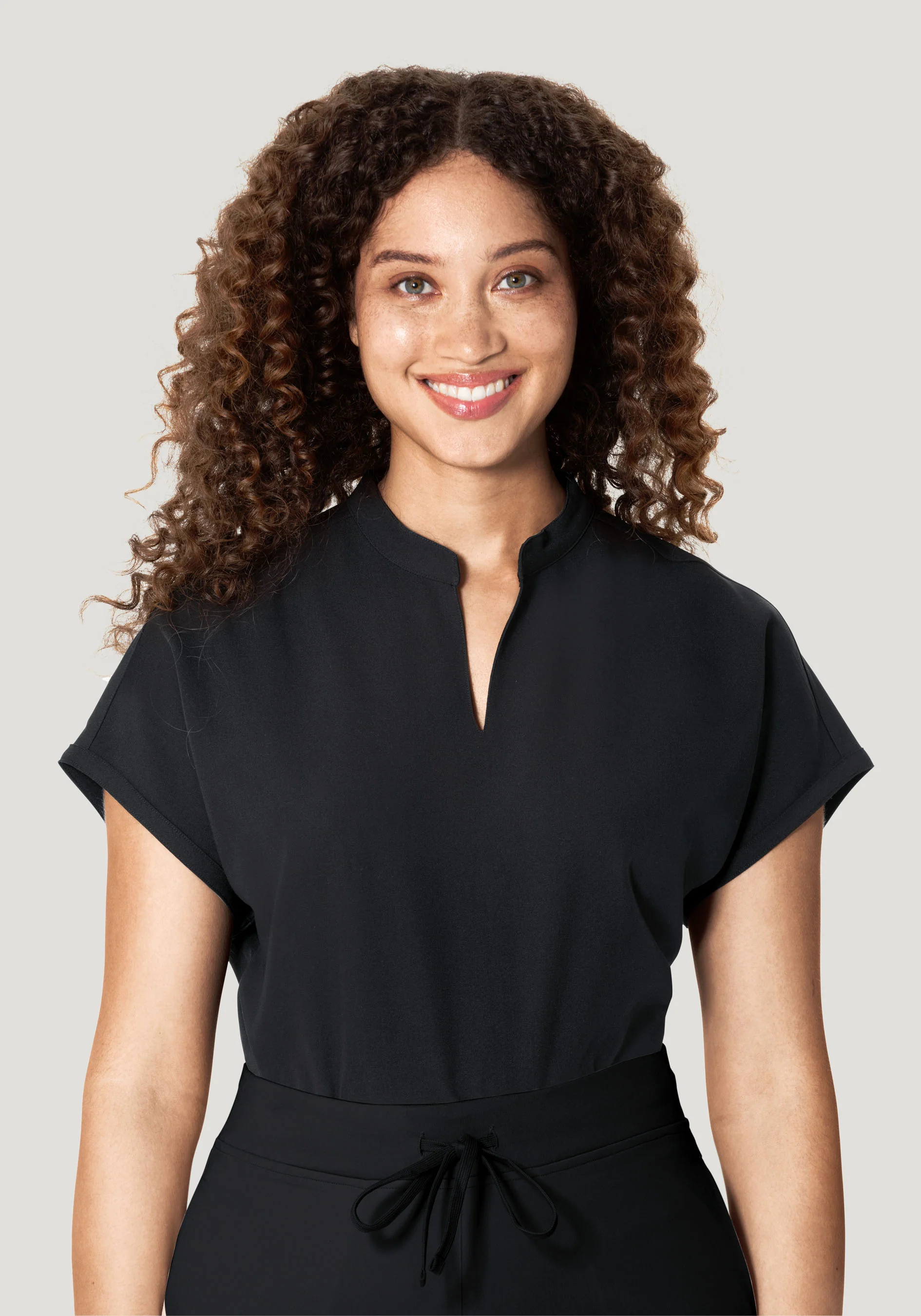 Mandarin Dolman Top Black - Image 2