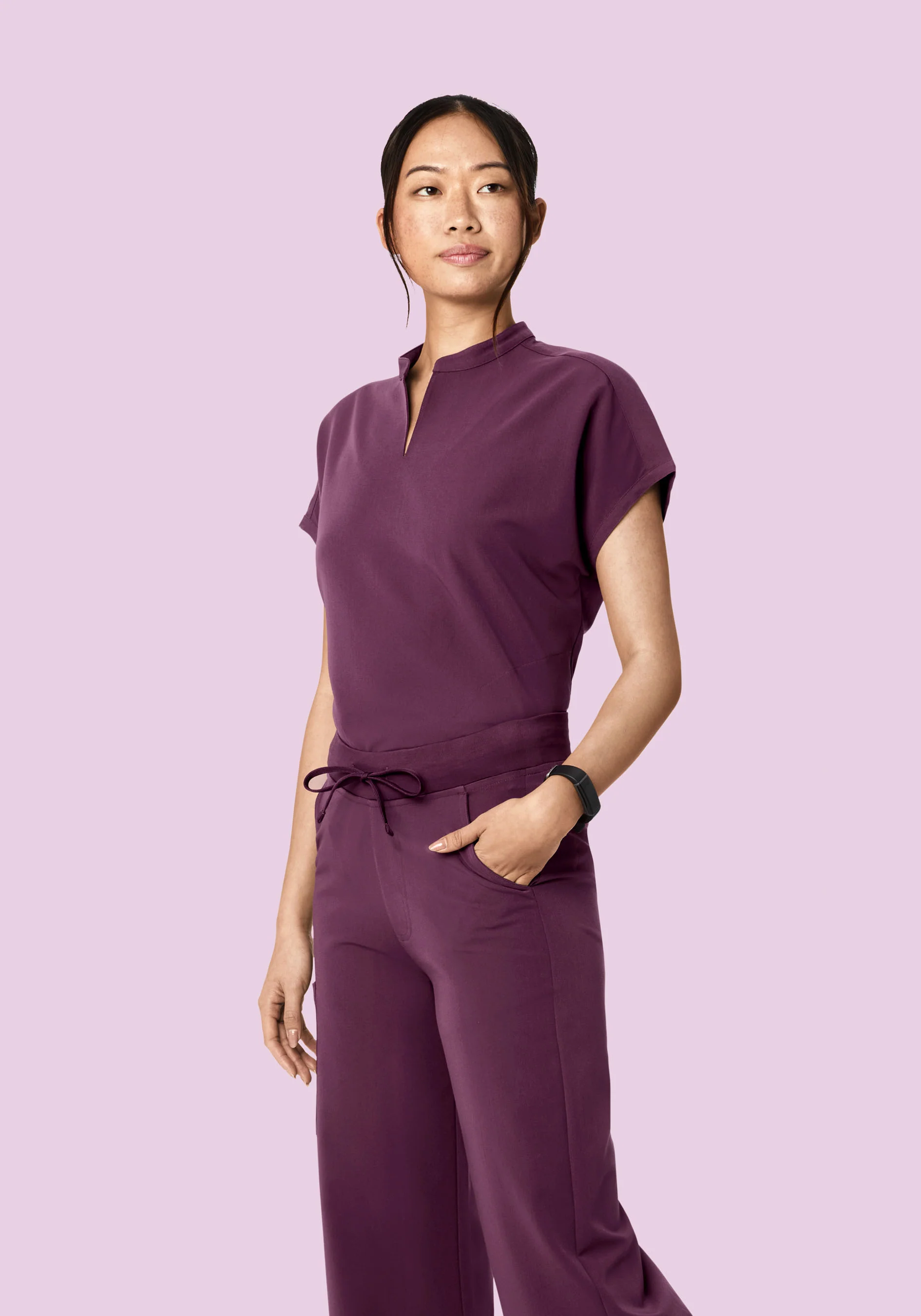 Mandarin Dolman Top Bordeaux - Image 3