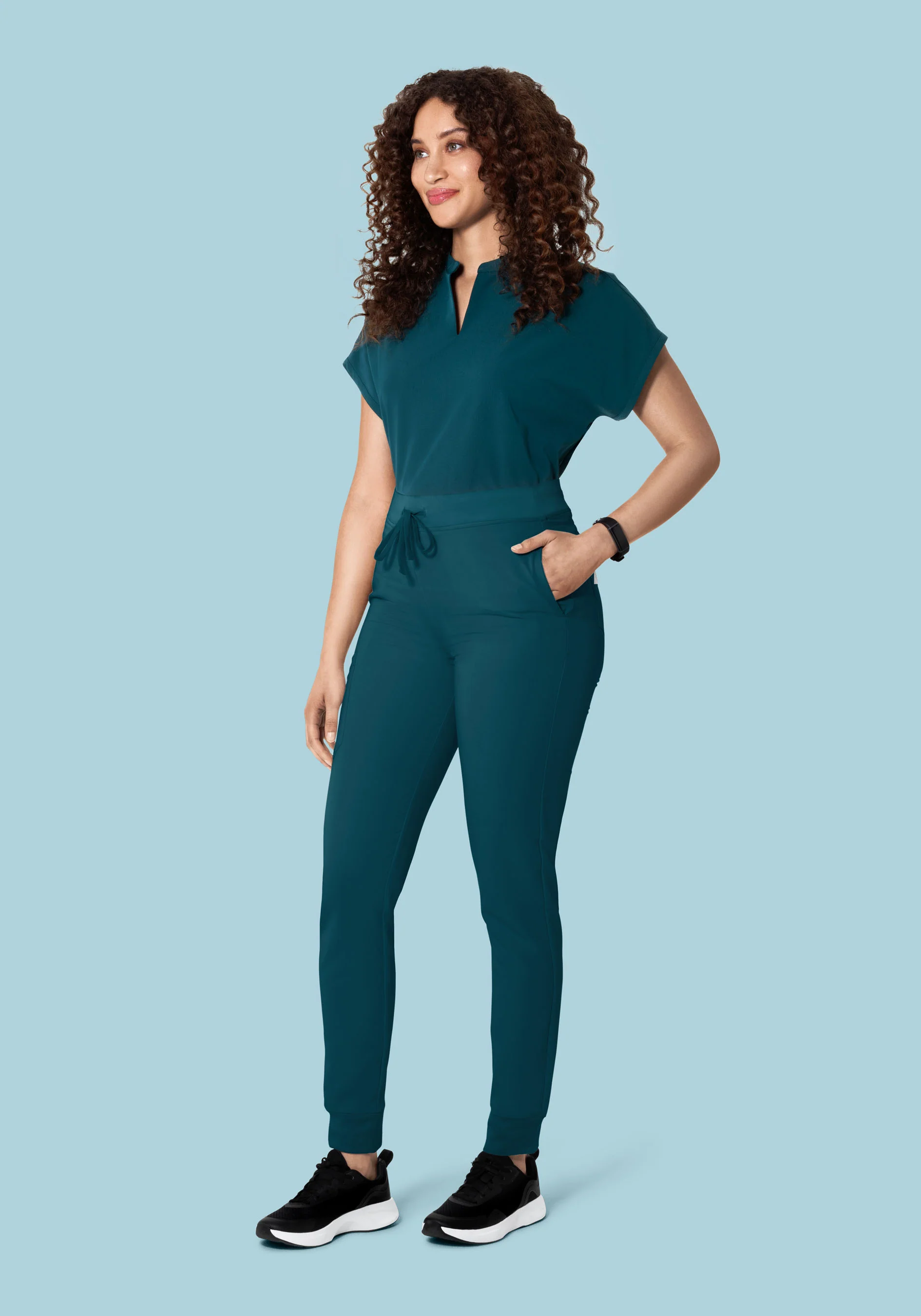 Mandarin Dolman Top Caribbean Blue - Image 3