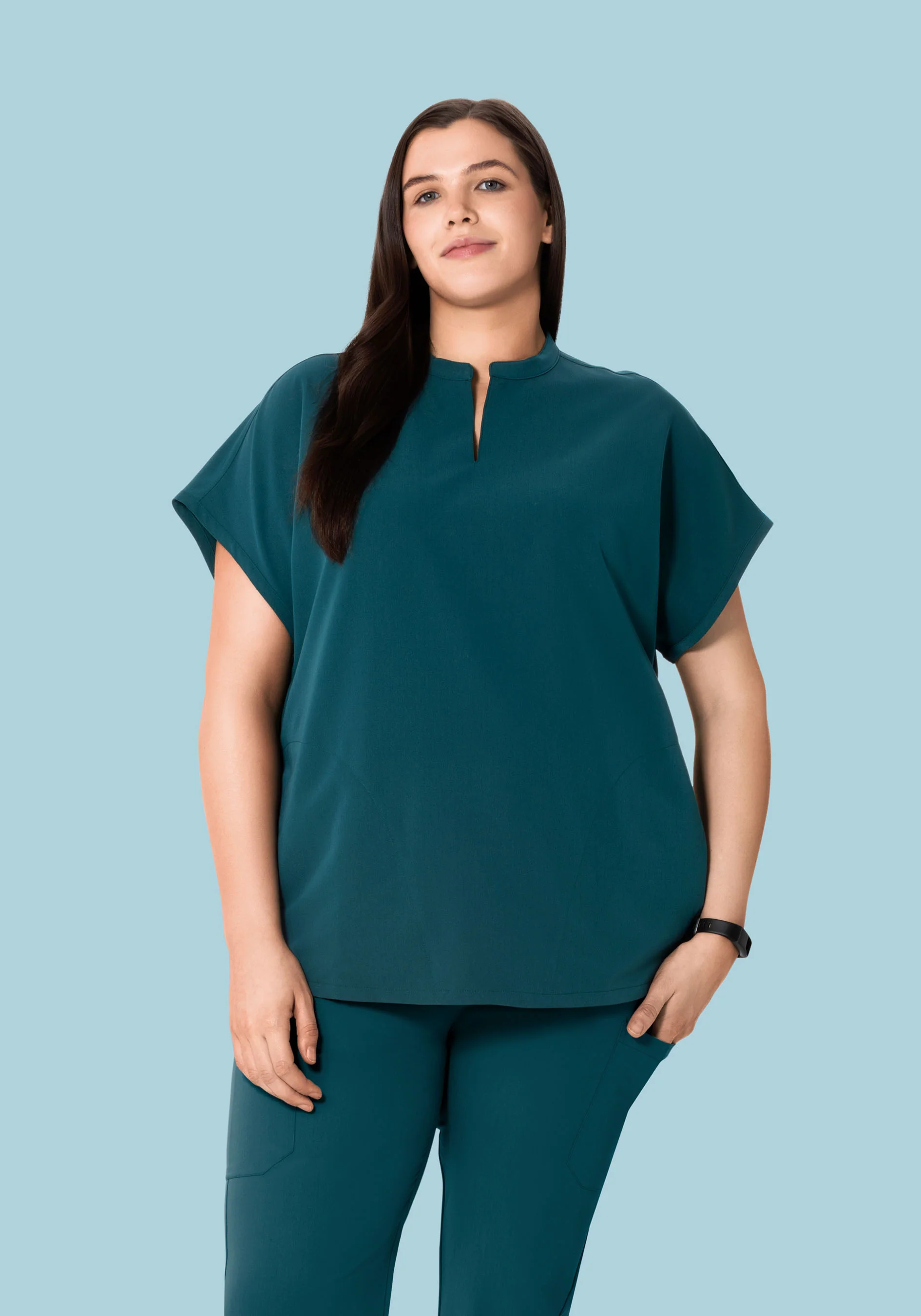 Mandarin Dolman Top Caribbean Blue - Image 5